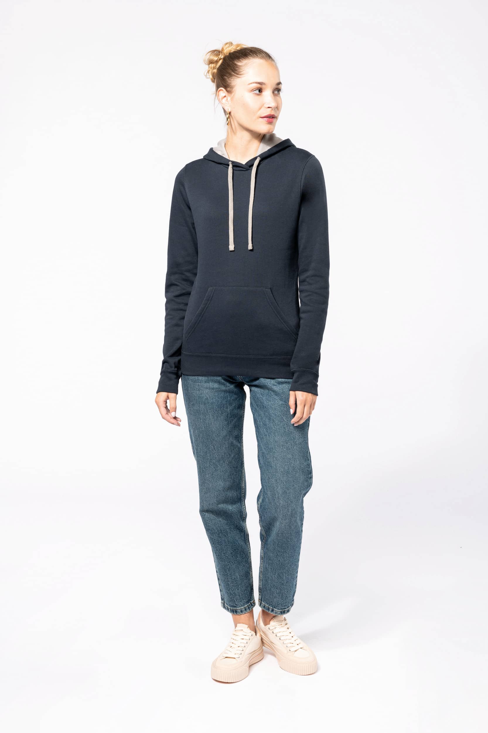 Damen-Kapuzensweatshirt bicolor