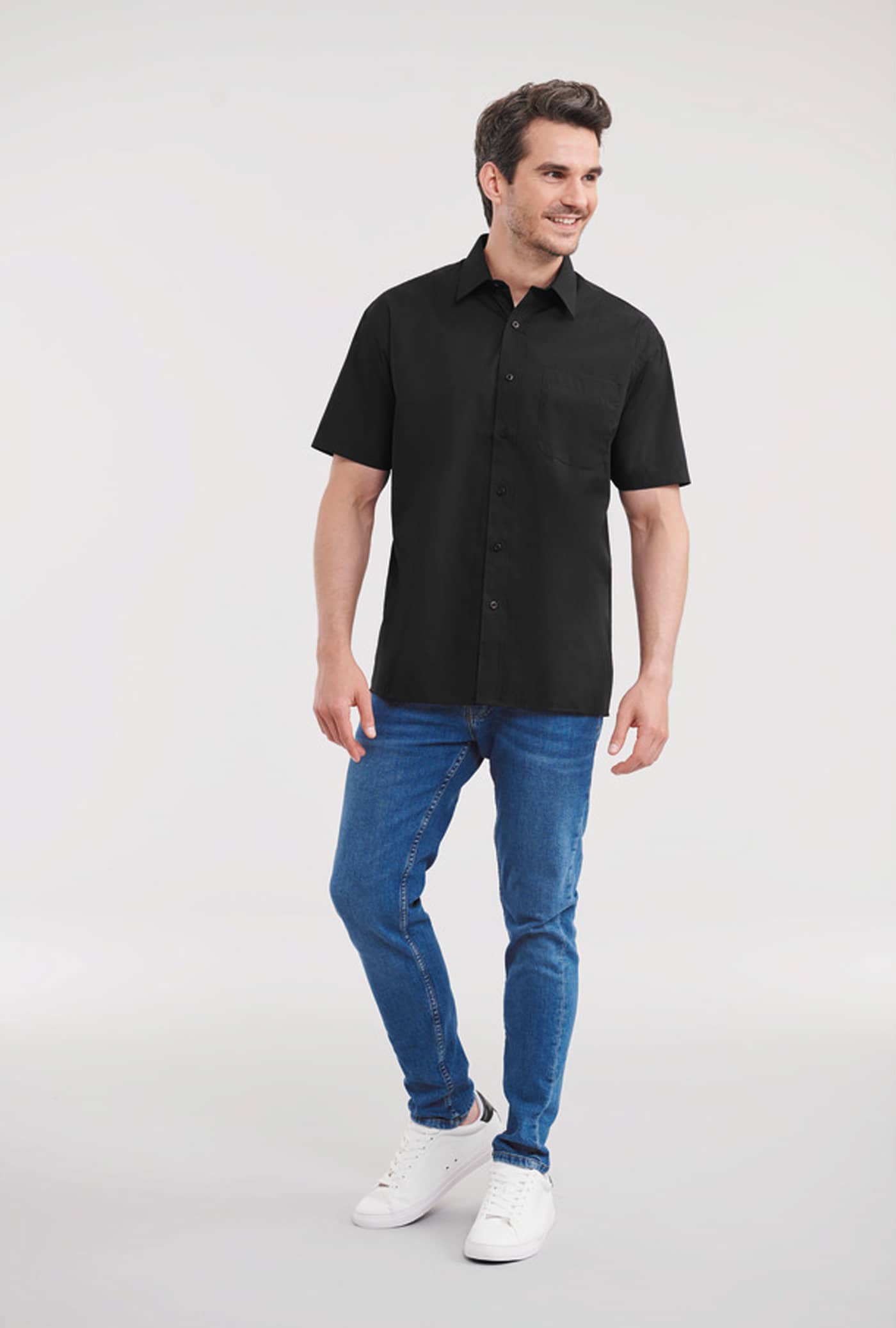 Men's Short Sleeve Classic Polycotton Poplin Shirt