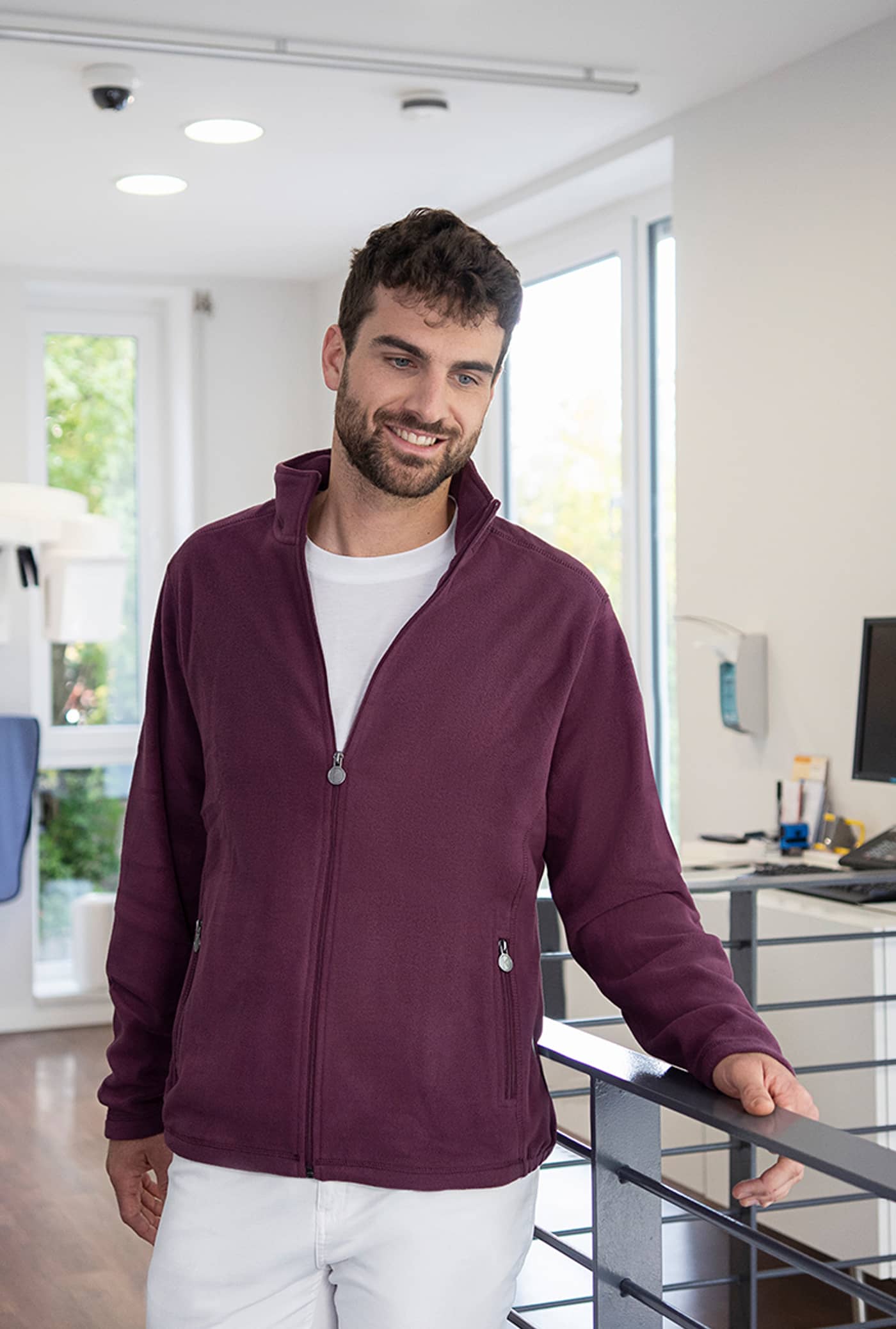 Herren Workwear Fleecejacke Warm-Up