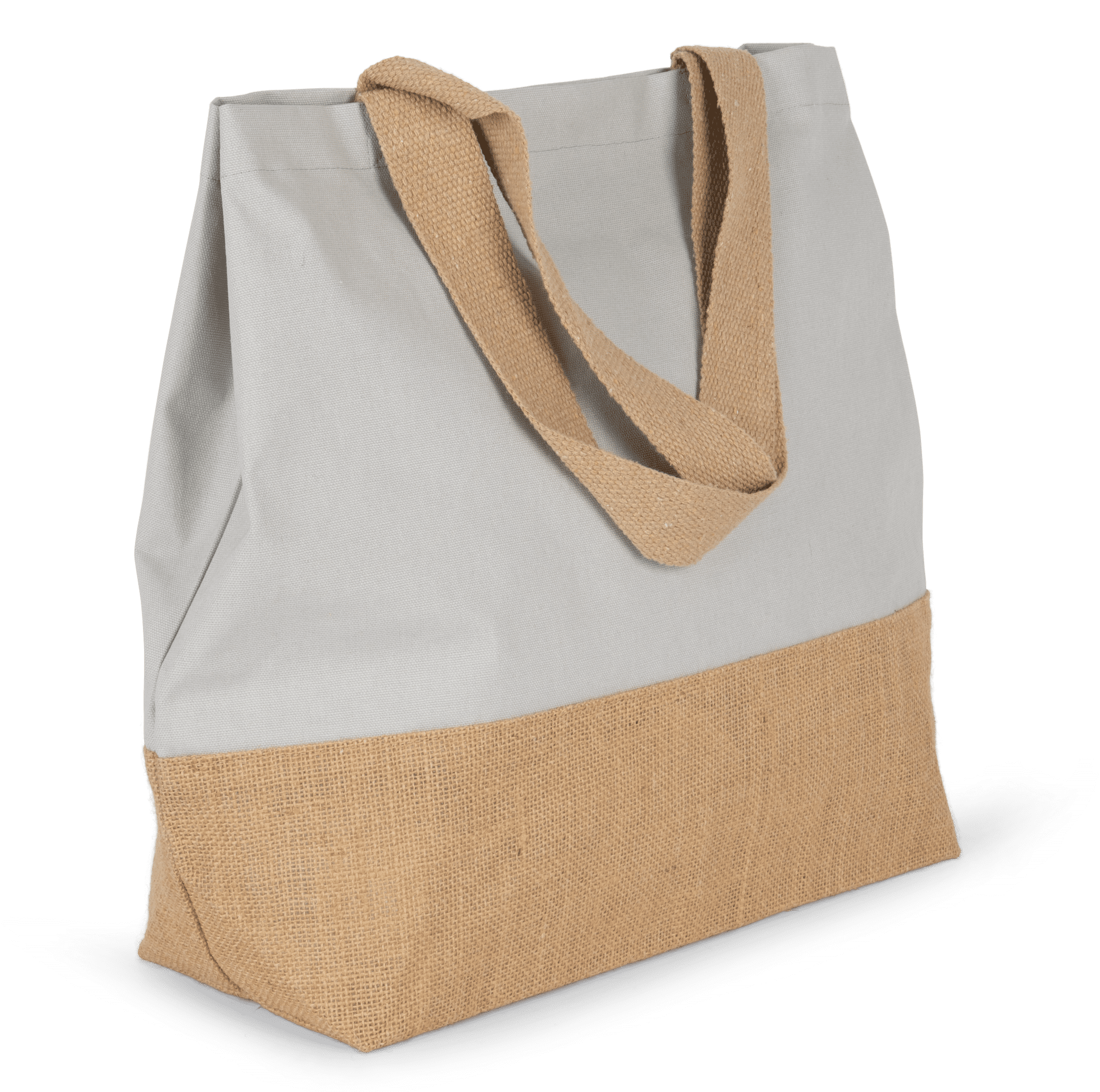 Baumwolltuch-Jute-Shoppingtasche - zweifarbig
