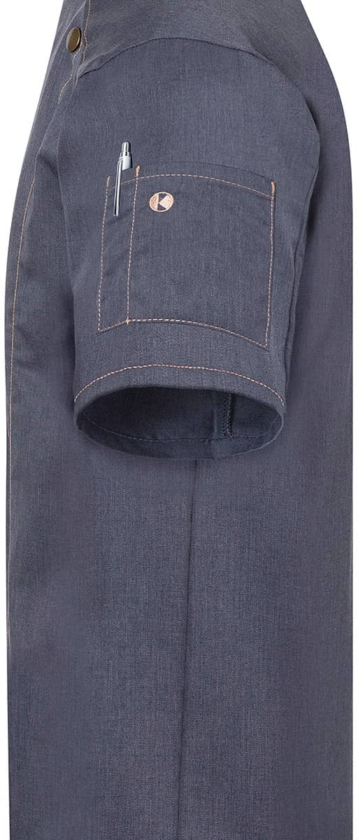 Kurzarm Kochjacke Jeans-Style