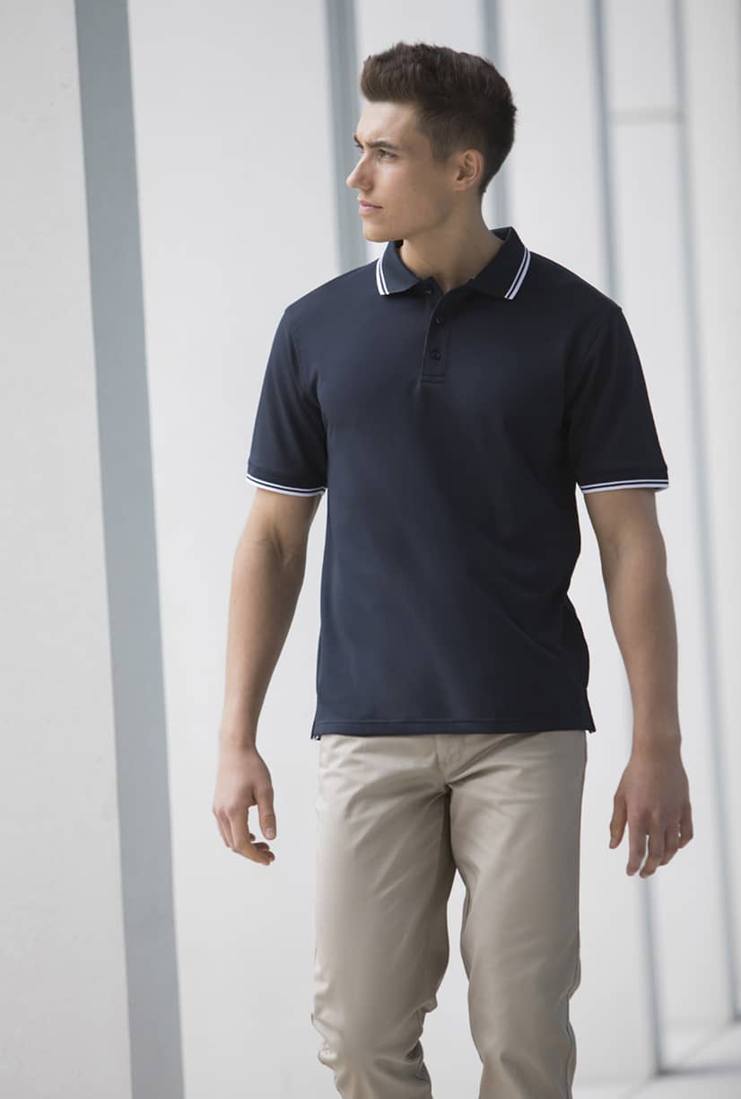 Men´s Coolplus® Short Sleeved Tipped Polo Shirt