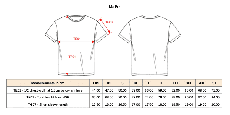 T-Shirt mit Rundhalsausschnitt Bio190IC