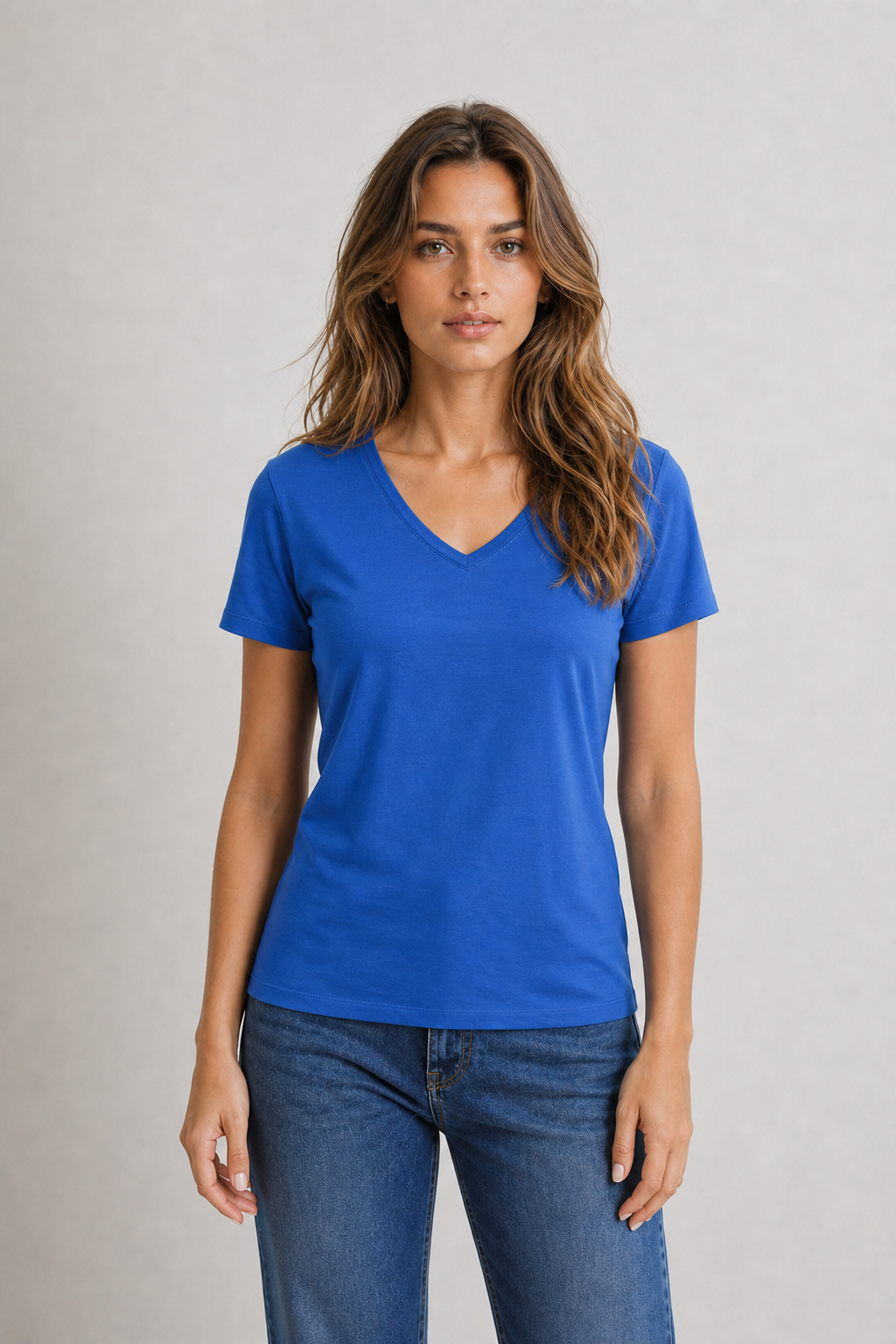 T-Shirt mit V-Ausschnitt