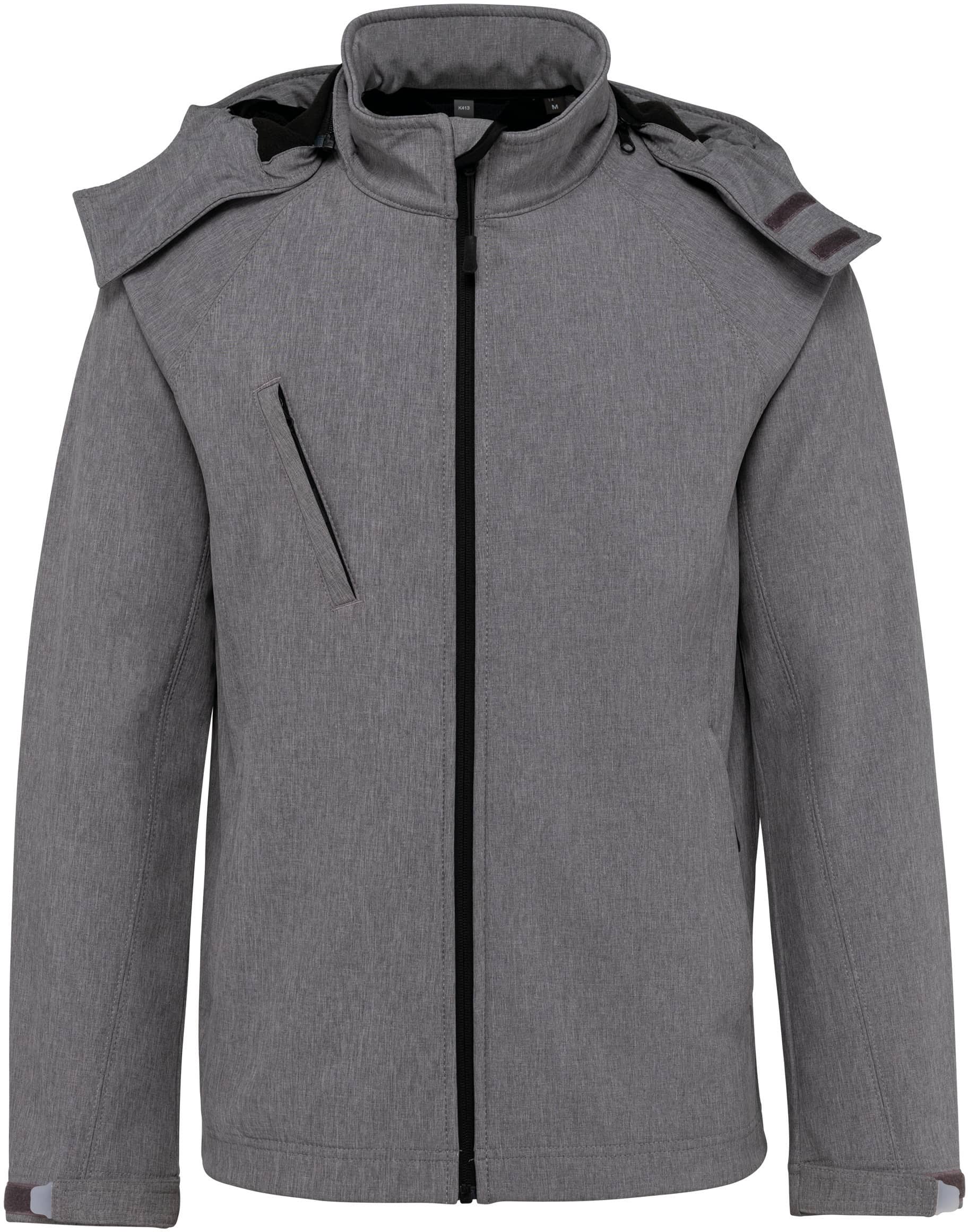 Herren Softshell-Jacke mit Abnehmbare Kapuze