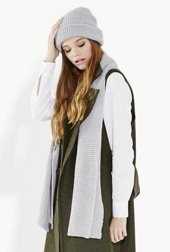 Classic Waffle Knit Scarf