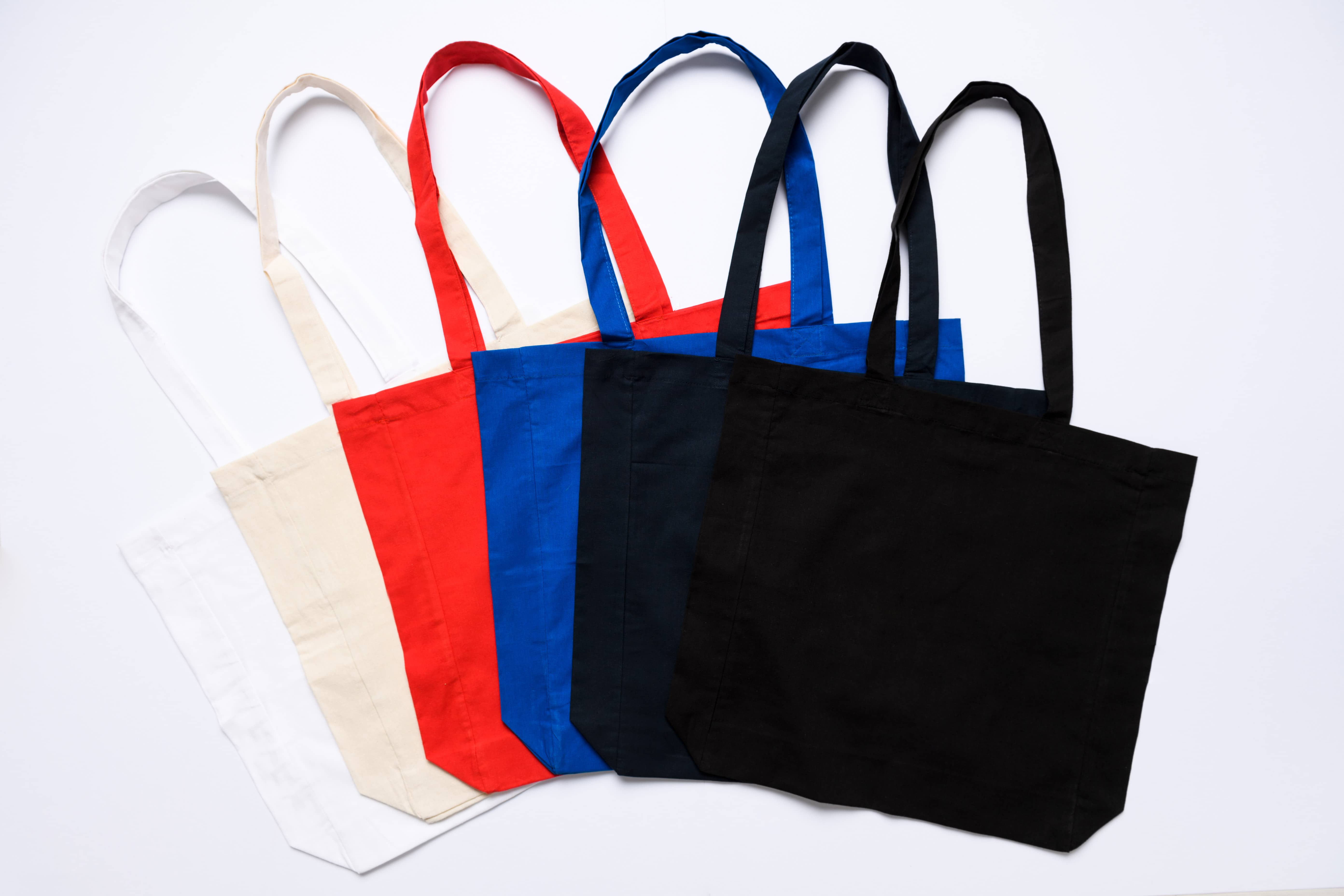 Cotton Bag Side Fold Long Handles