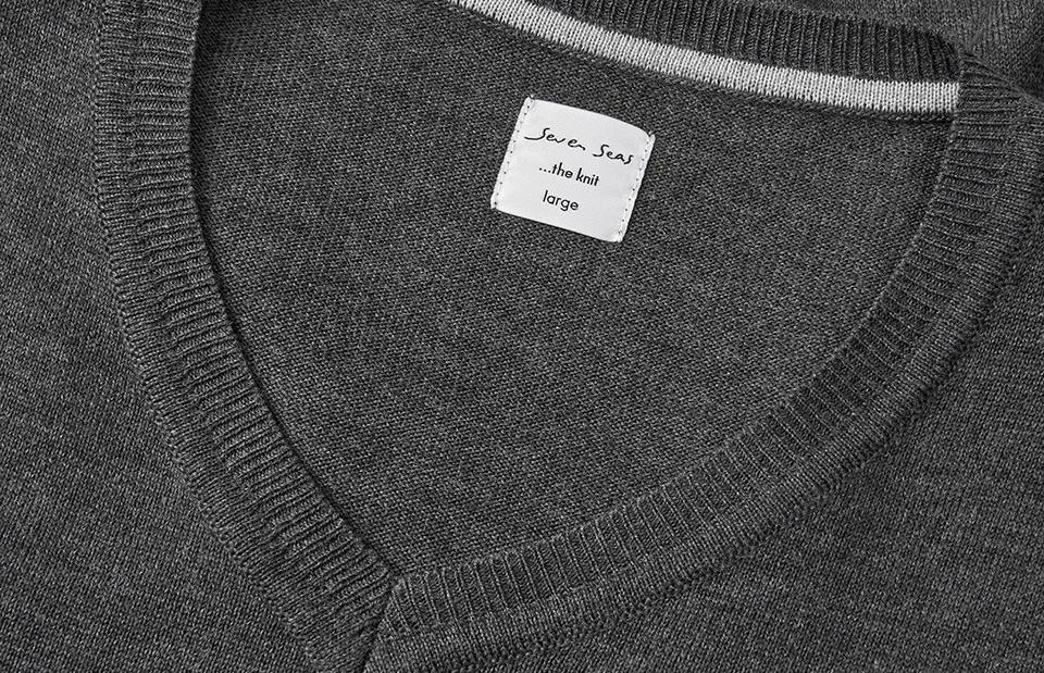 Seven Seas V-Neck Herren Pullover The knit