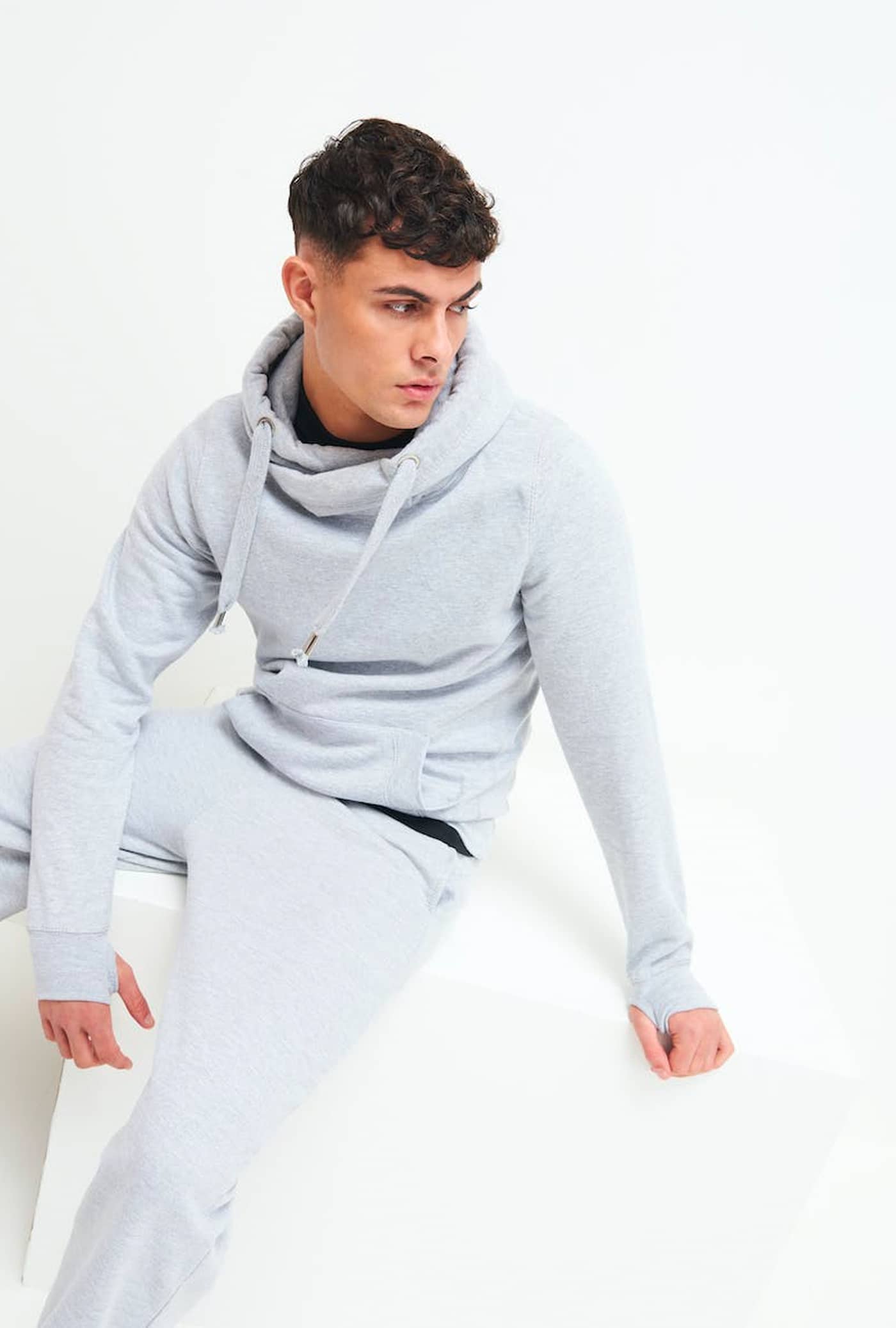 Cross Neck Hoodie