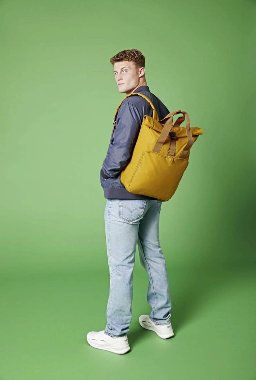 Recycled Twin Handle Roll-Top Laptop Backpack