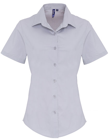 Women´s Stretch Fit Poplin Short Sleeve Cotton Shirt
