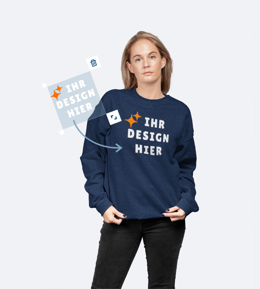 Damen Sweatshirts veredeln lassen