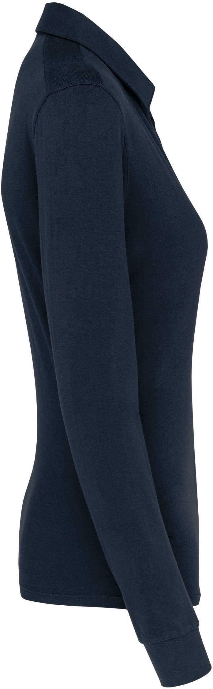 Langarm-Polohemd für Damen aus Jersey