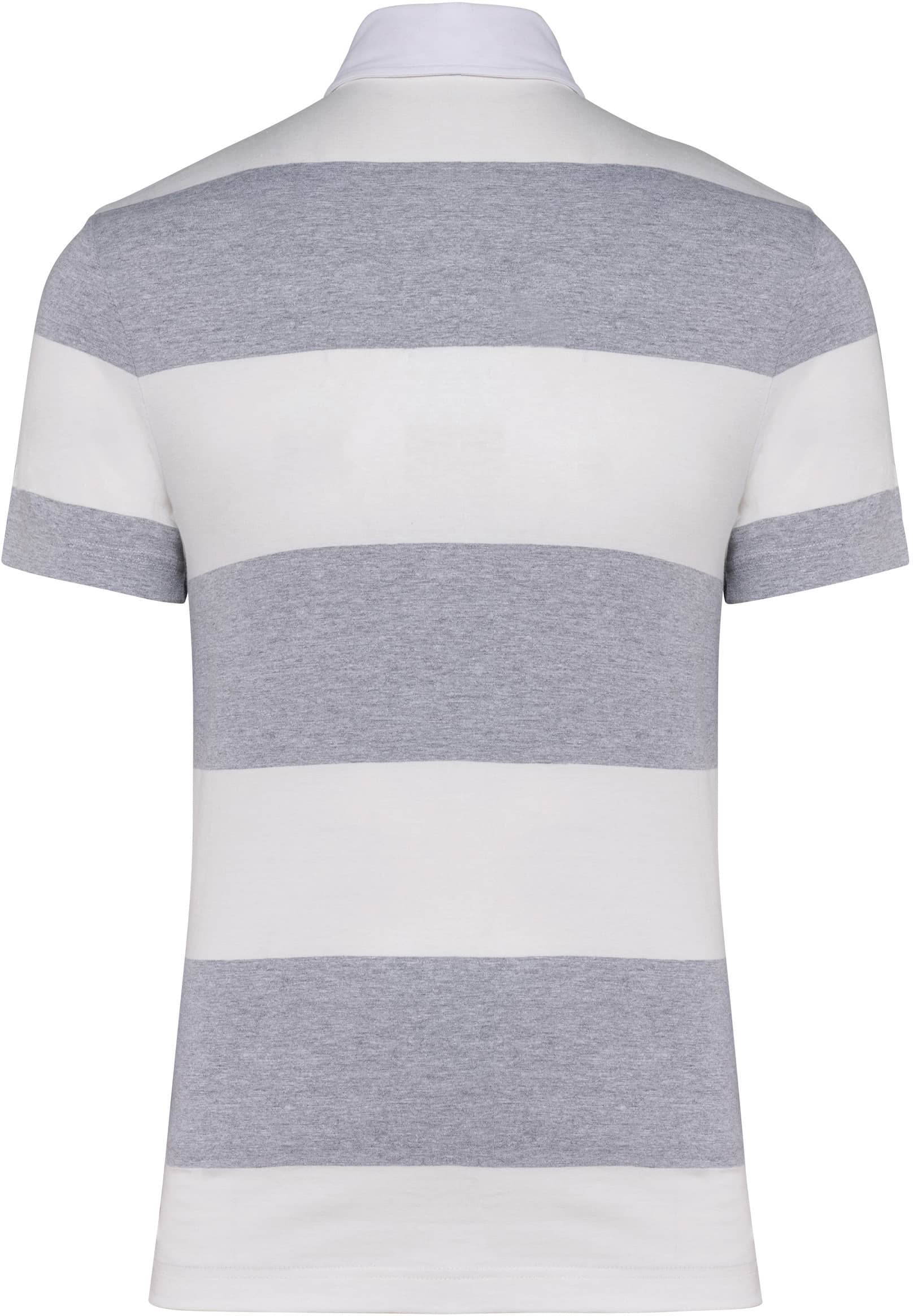 Gestreiftes Polohemd mit kurzen Ärmeln, Unisex
