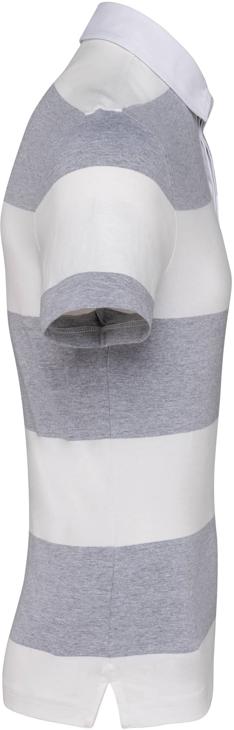 Gestreiftes Polohemd mit kurzen Ärmeln, Unisex
