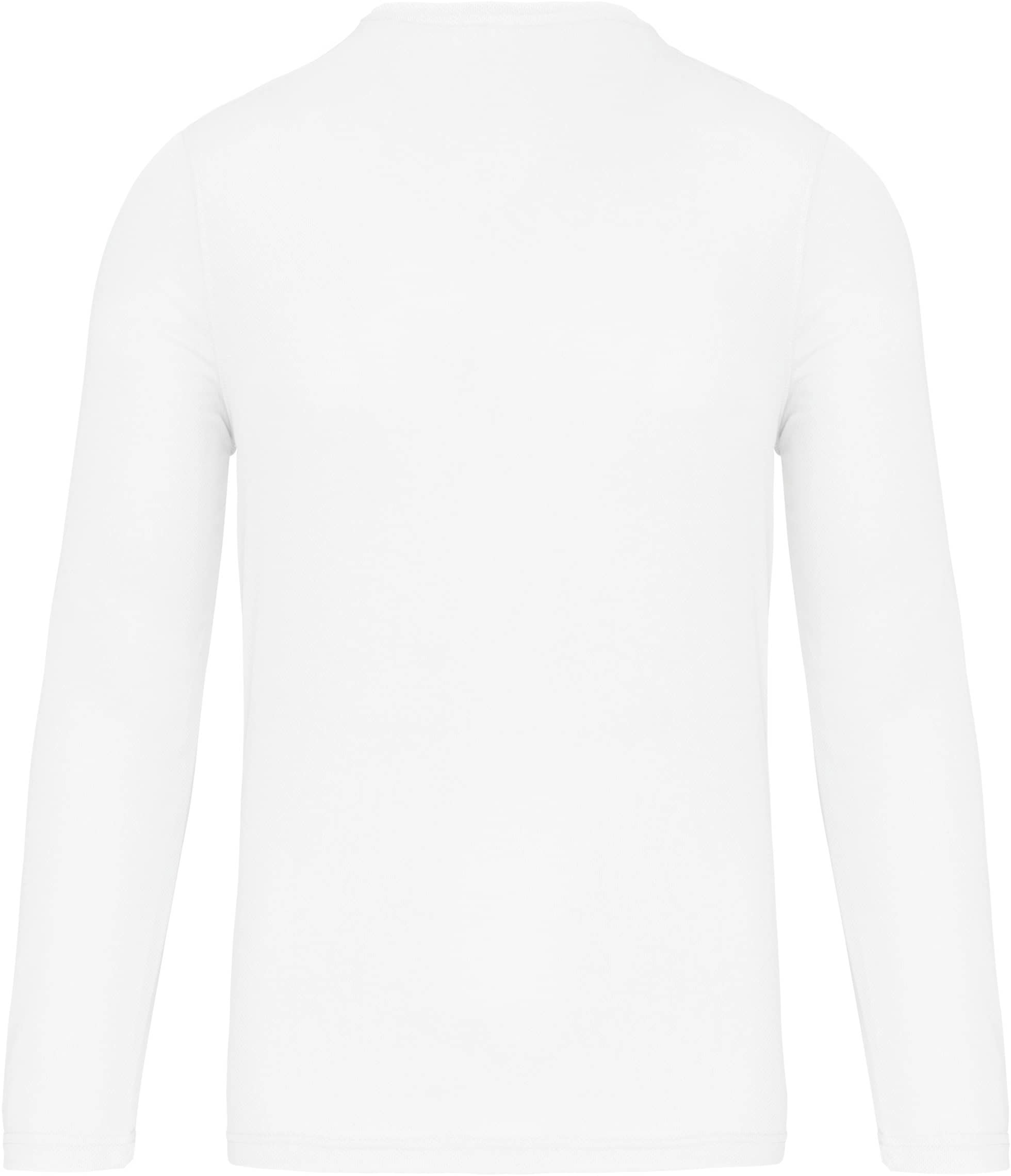 Herren Basic Sport Funktionsshirt Langarm - White