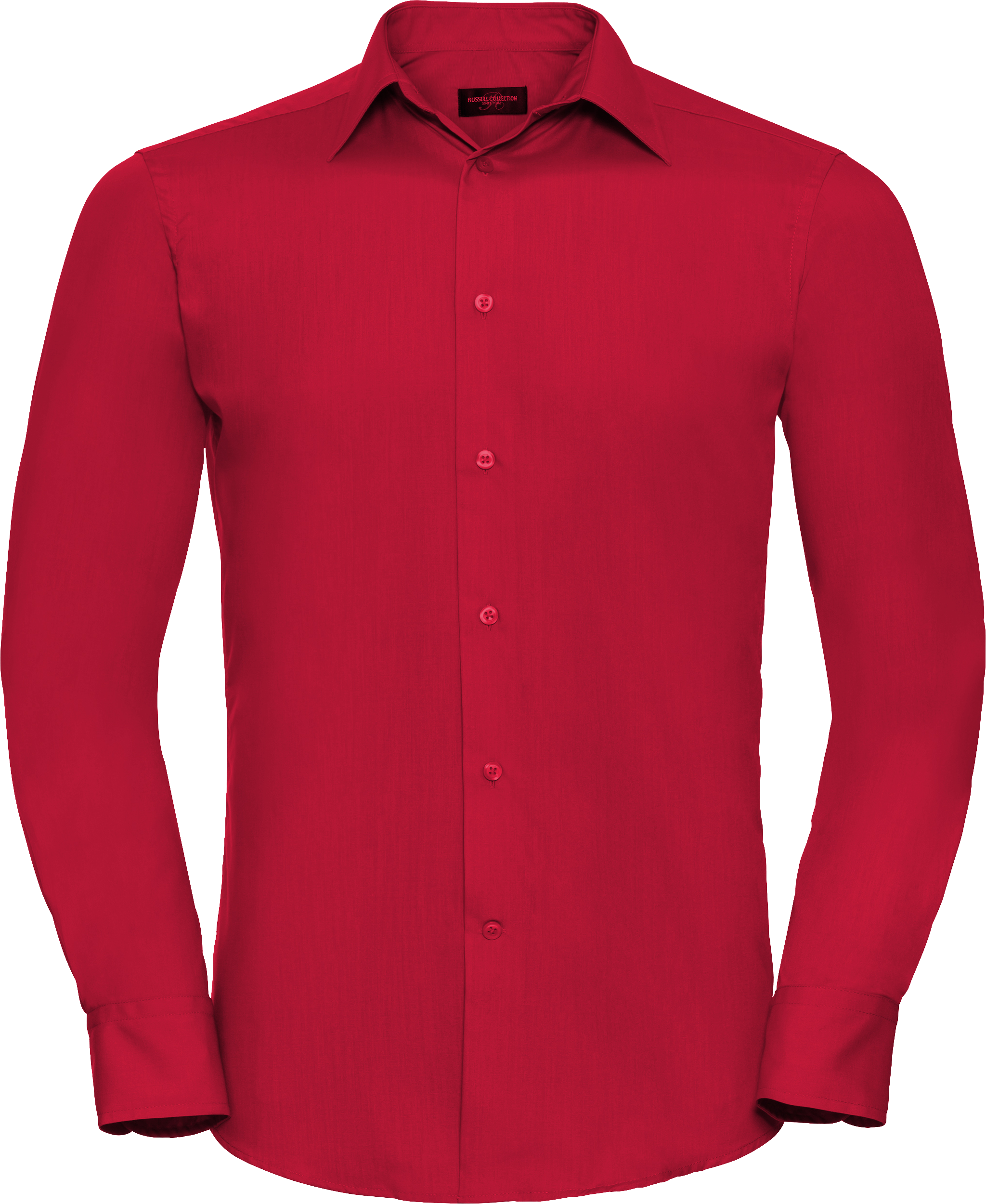 Men's Long Sleeve Tailored Polycotton Poplin Shirt