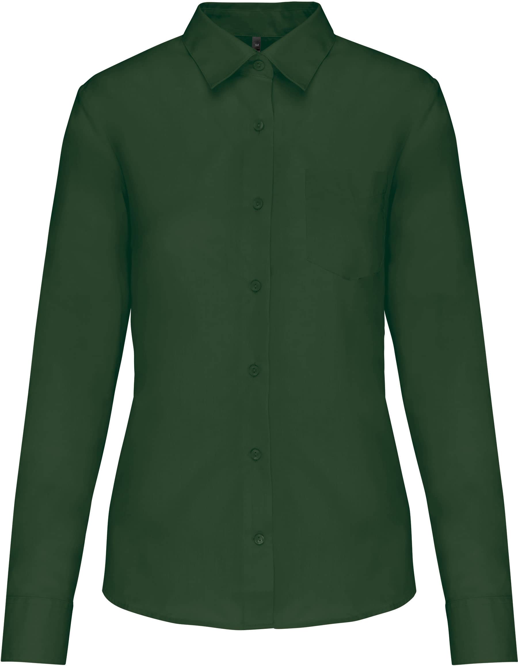 Popeline-Hemd Baumwollpolyester pflegeleicht für Damen