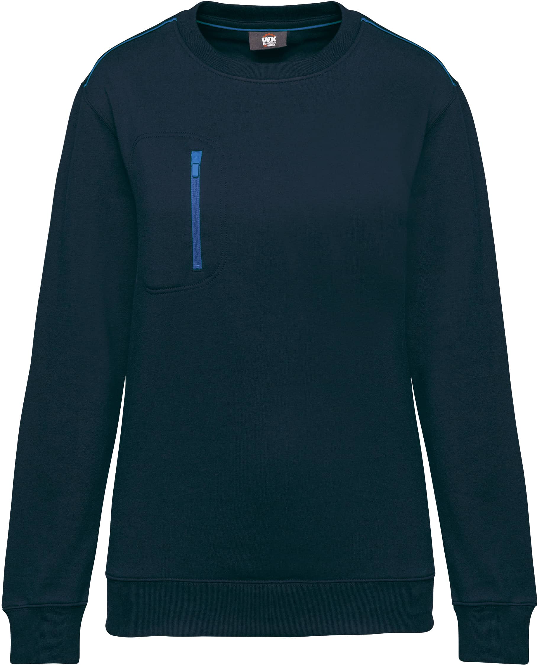 Day To Day Unisex-Sweatshirt mit kontrastfarbener Zip-Tasche
