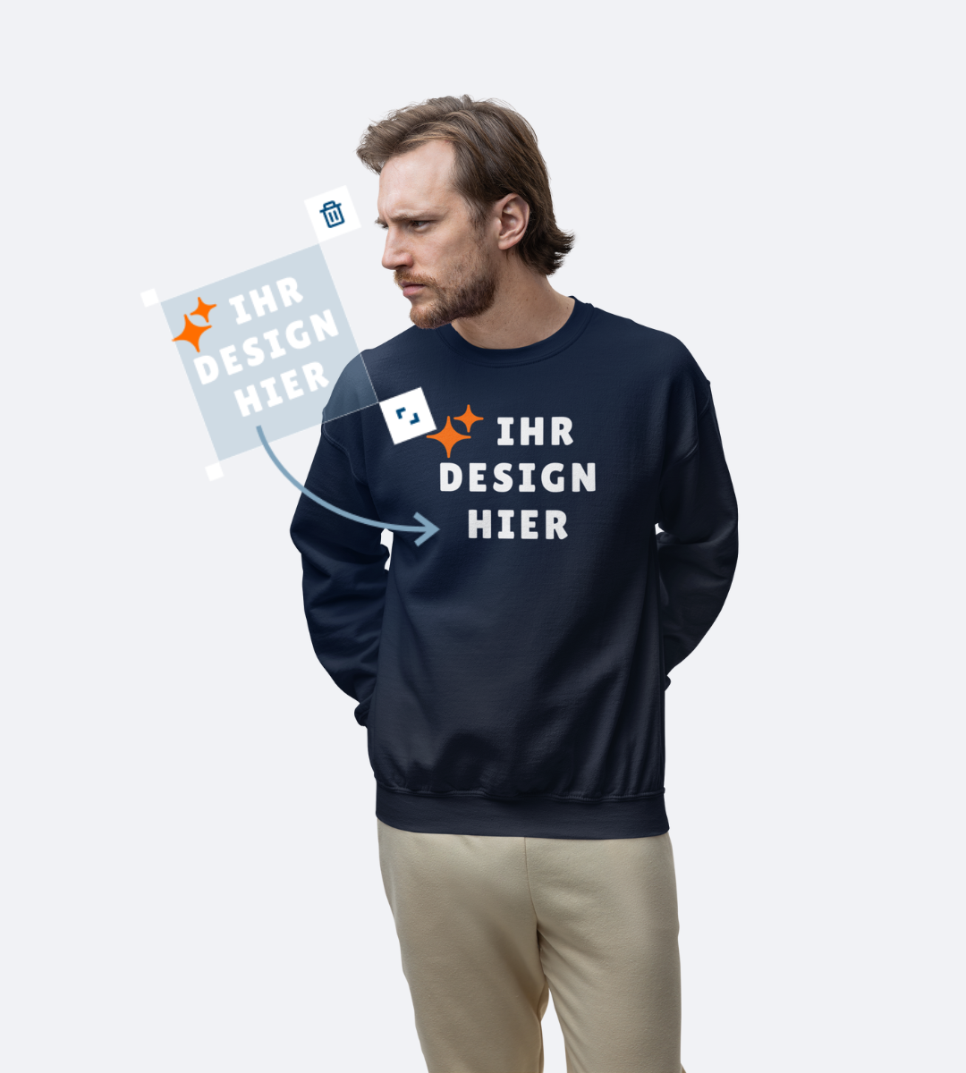 Herren Sweatshirts veredeln lassen
