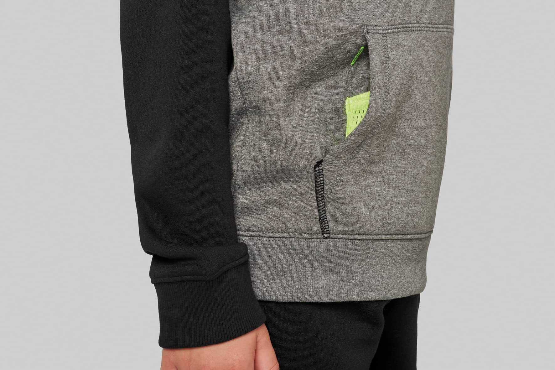 Zweifarbiges Kapuzensweatshirt für Kinder
