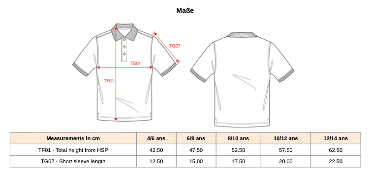 Kinder Poloshirt Kurzarm