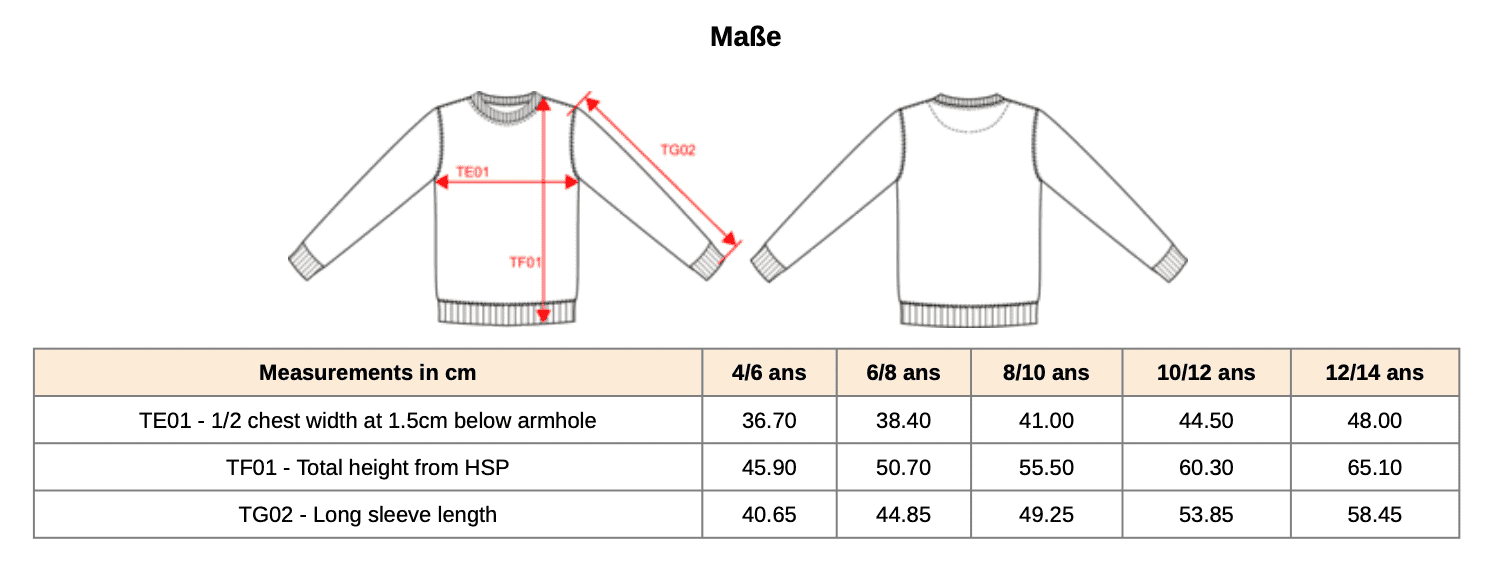 Umweltfreundliches Sweatshirt mit Rundhalsausschnitt für Kinder