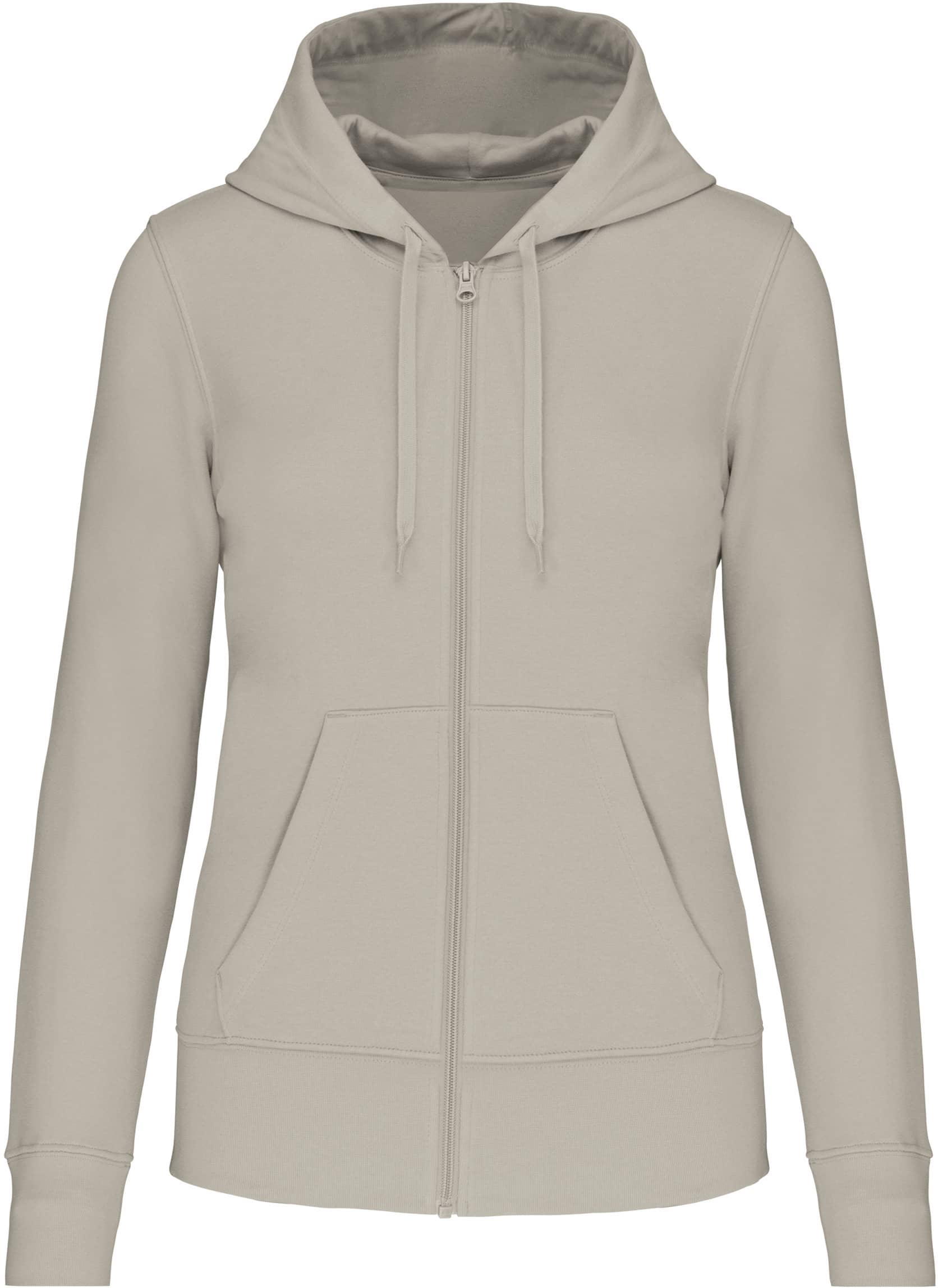 Umweltfreundliches Kapuzensweatshirt mit Reißverschluss Damen