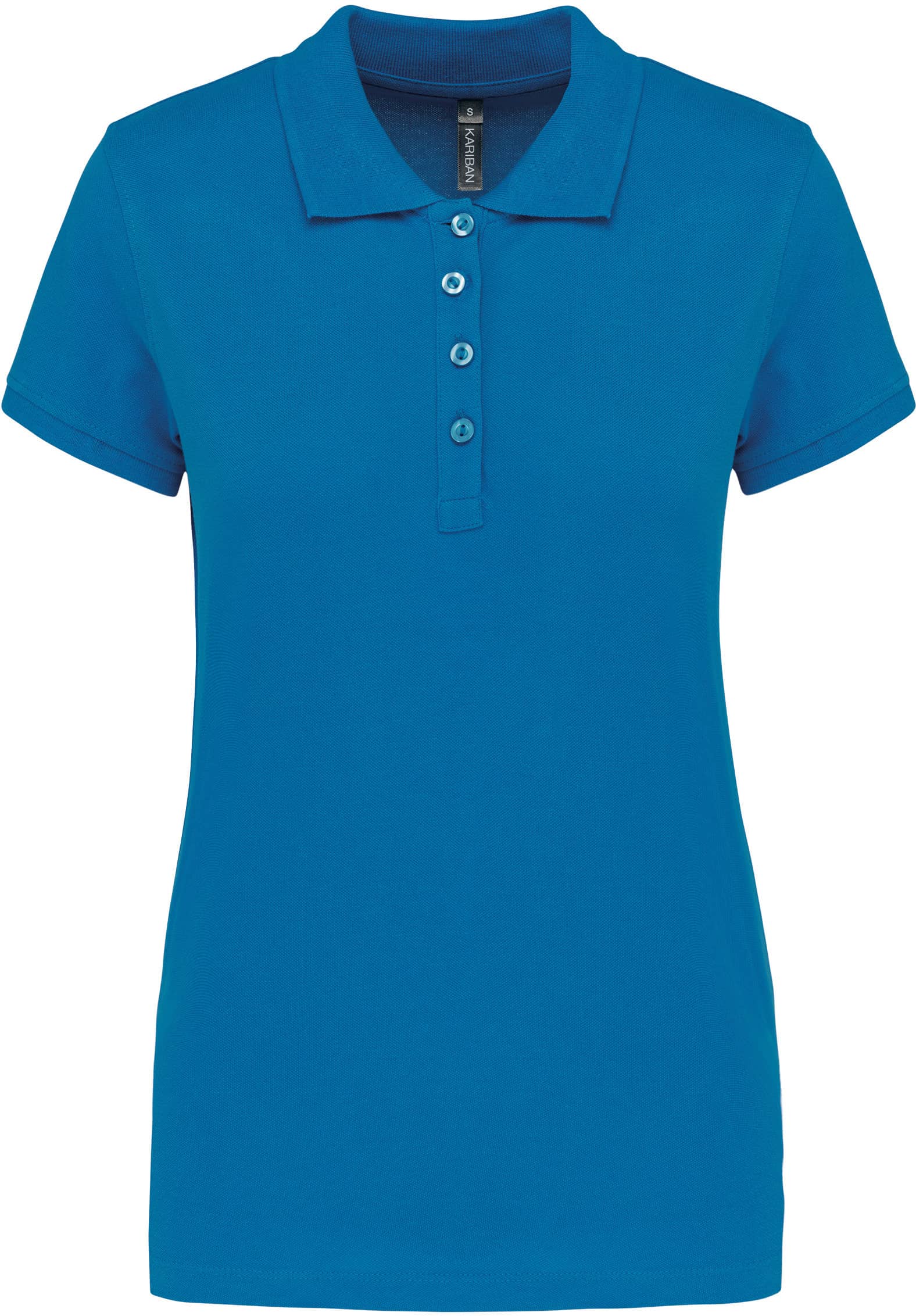 Damen Kurzarm-Poloshirt. Baumwollpiqué.