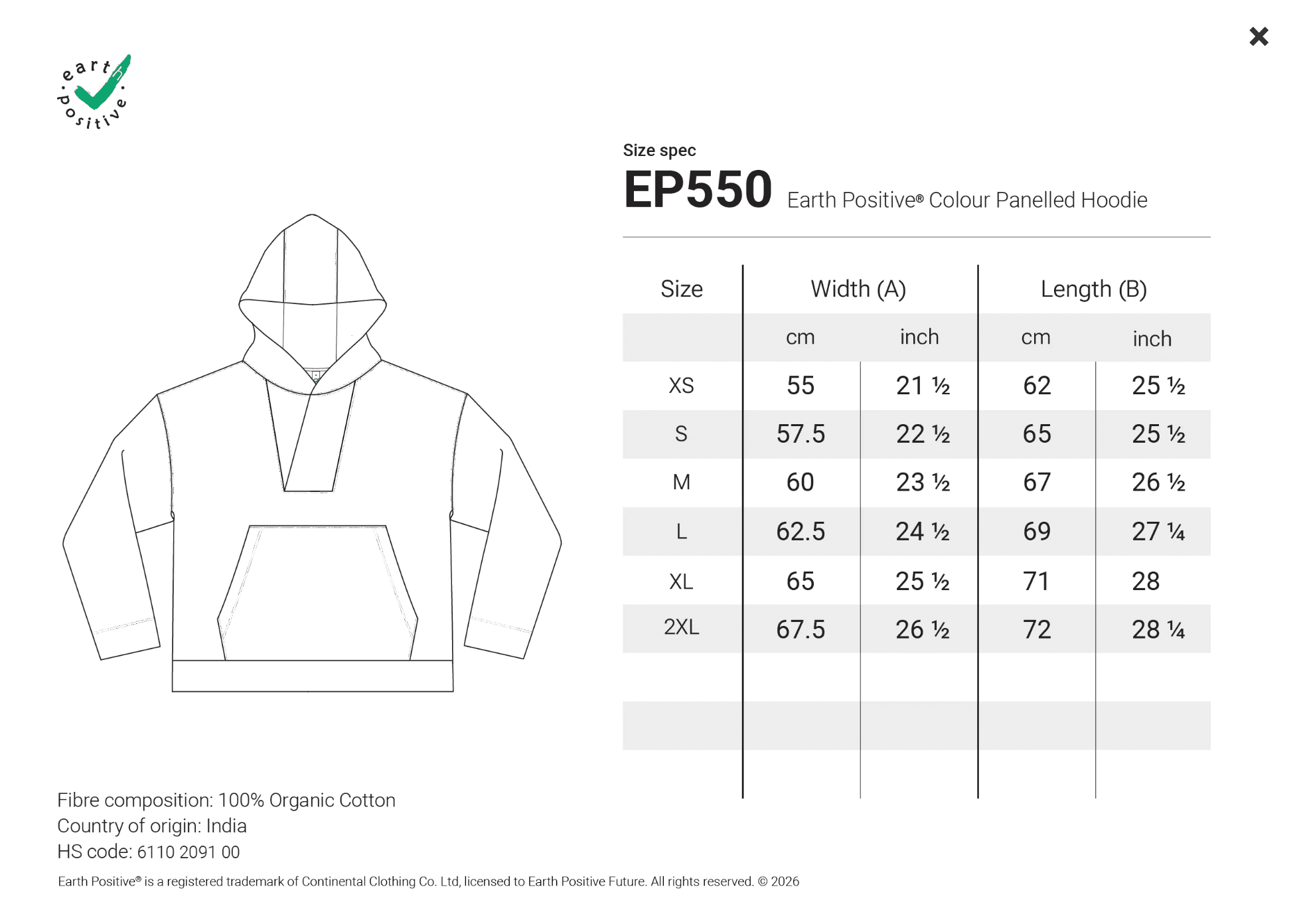 Colour Panelled Hoodie