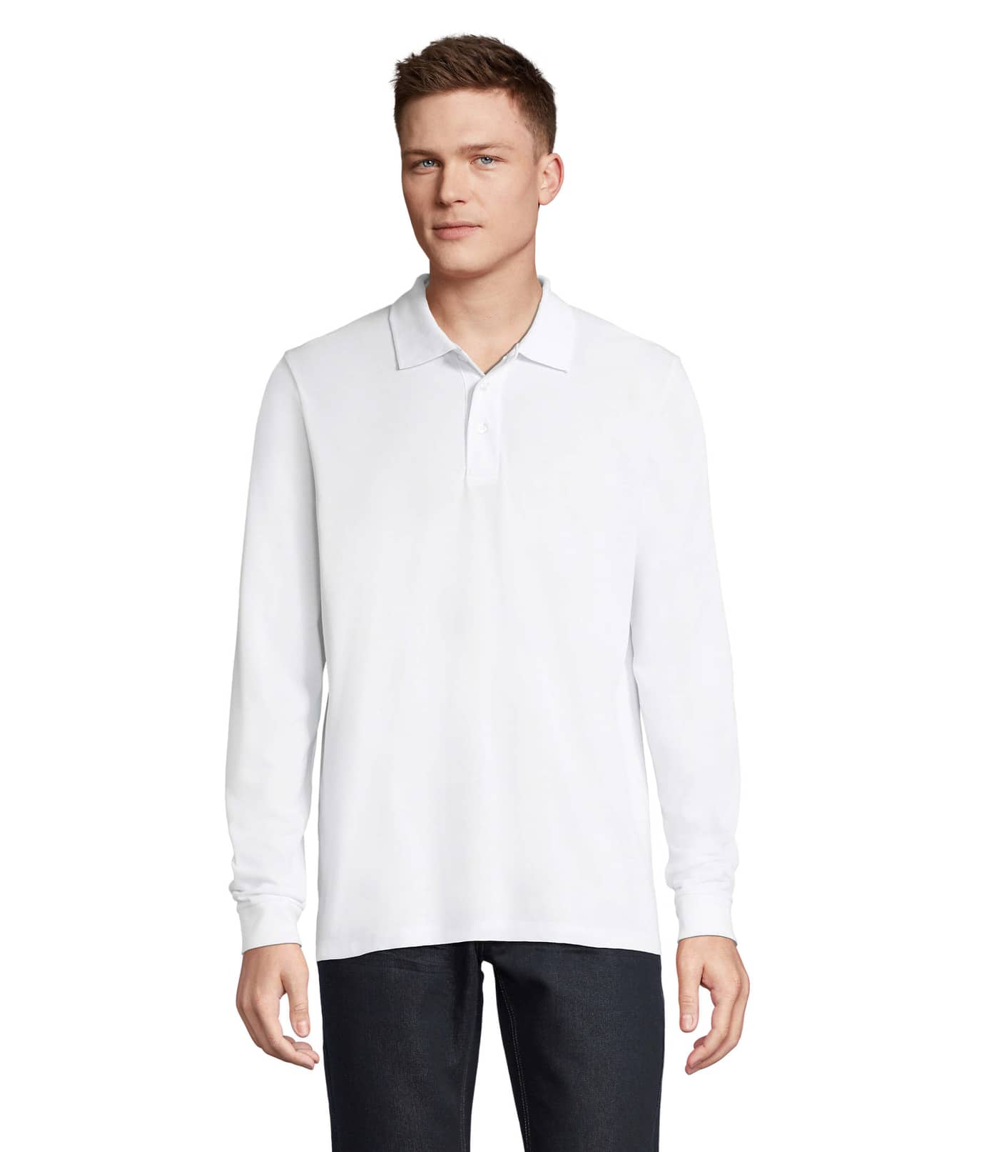 Unisex Long Sleeve Polycotton Polo Shirt
