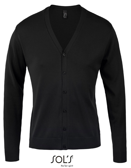 Men´s Golden V-Neck Knitted Cardigan