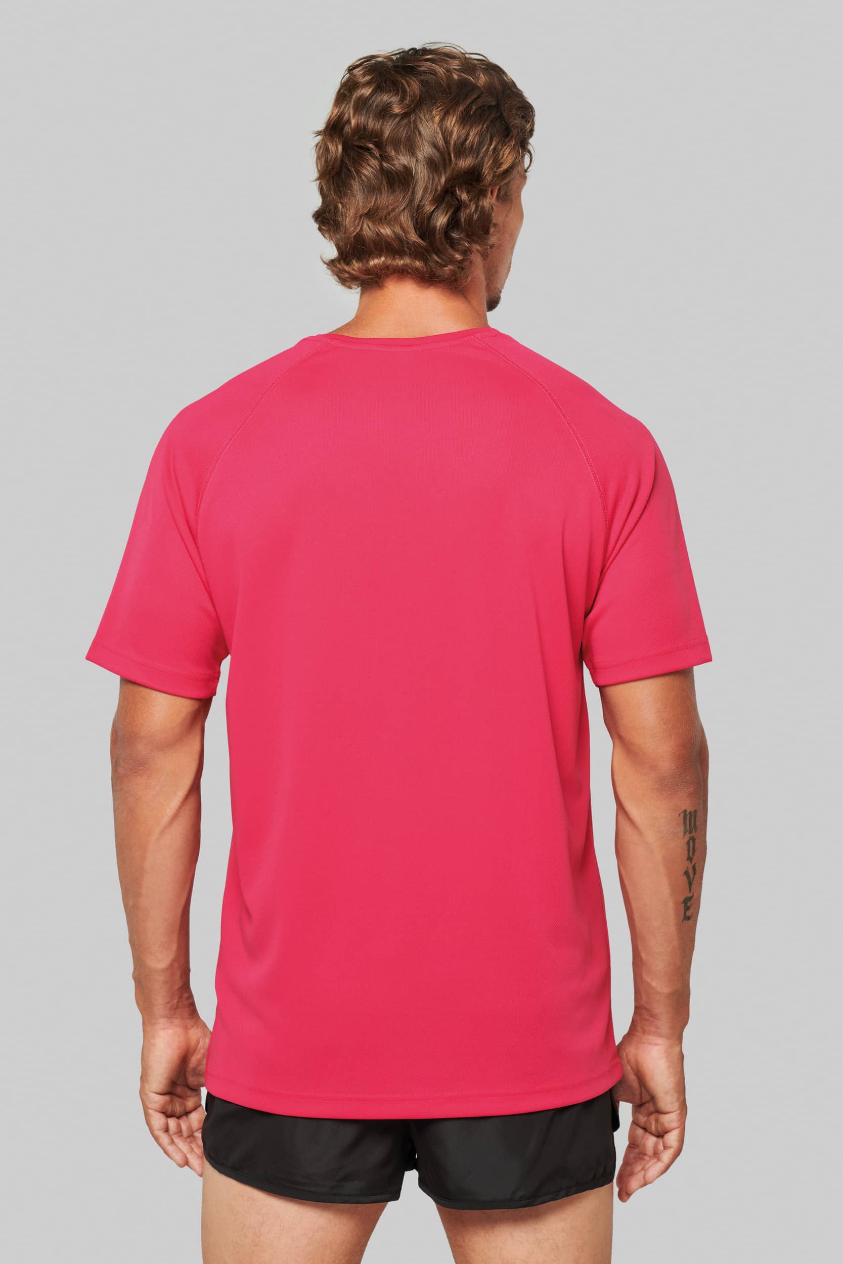 Herren Kurzarm-Sportshirt mit V-Ausschnitt