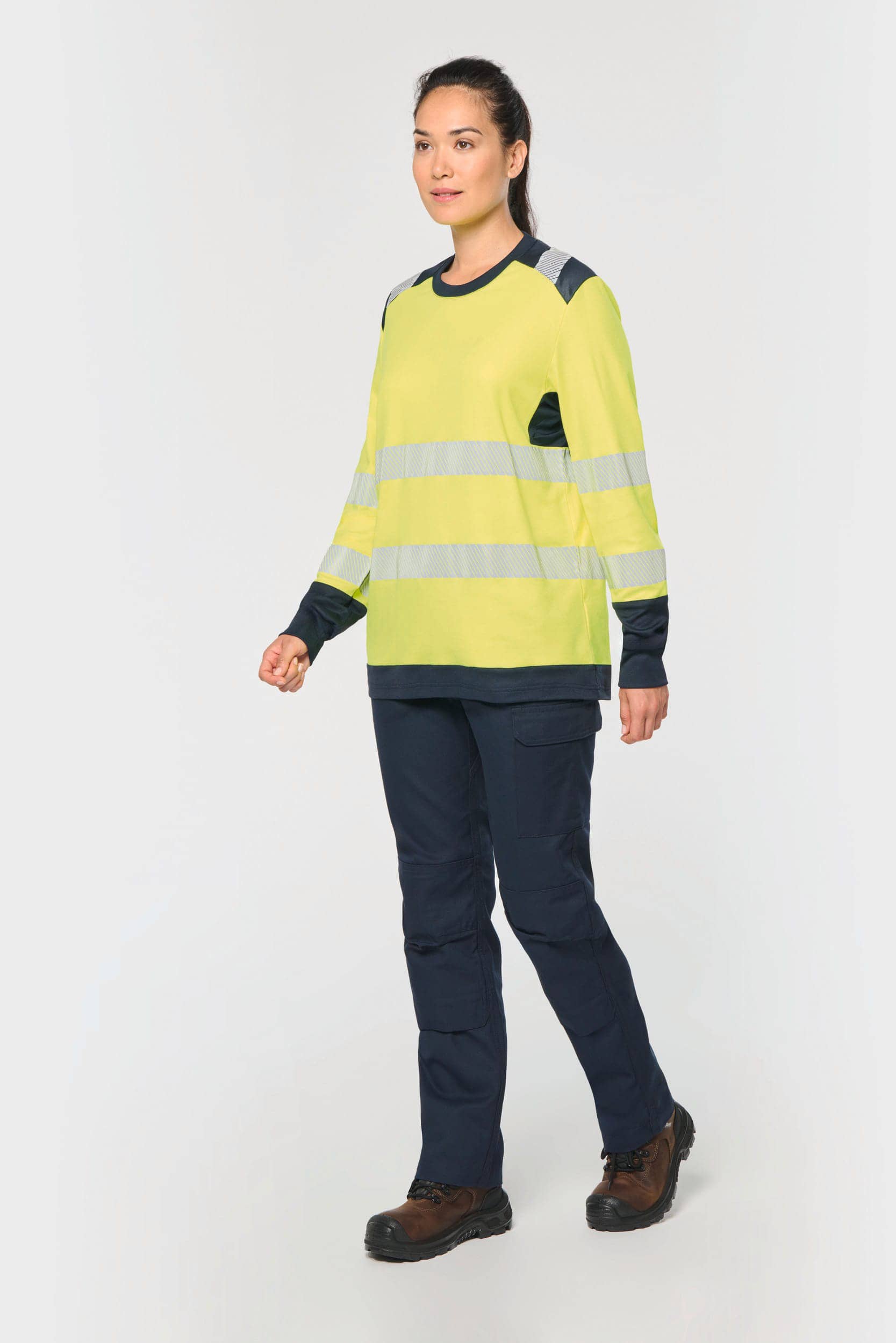 Recyceltes Sicherheits-T-Shirt mit langen Ärmeln