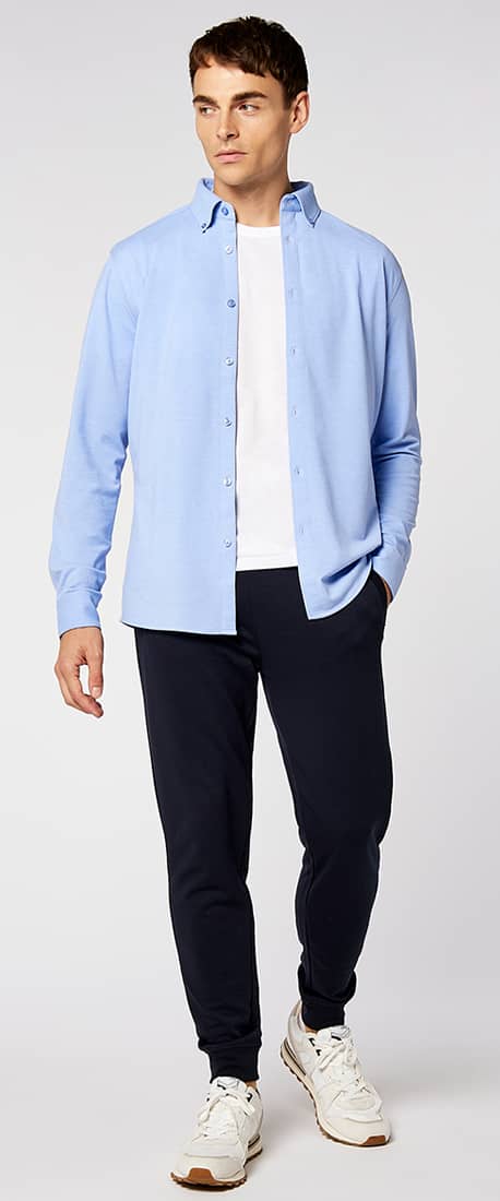 Tailored Fit Superwash® 60º Pique Shirt Long Sleeve