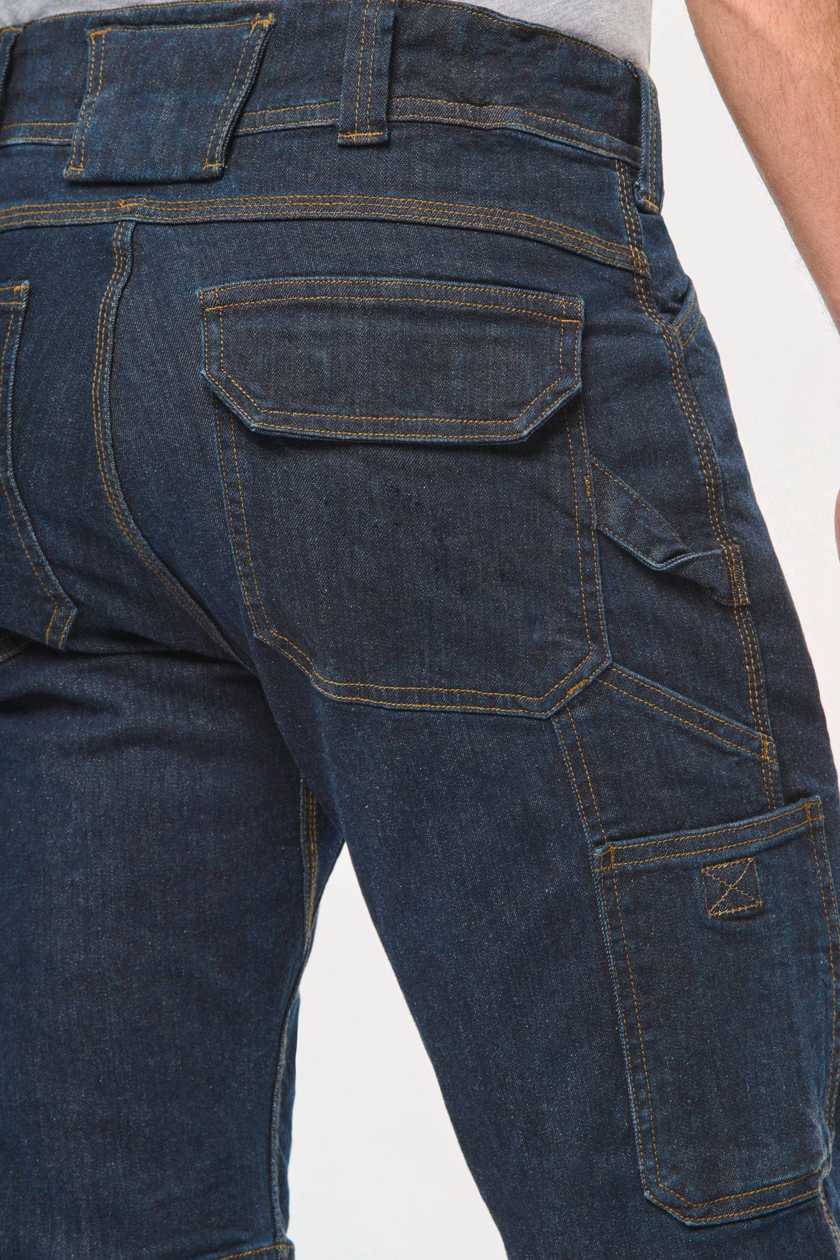 Denim-Bermuda-Shorts mit mehreren Taschen für Herren