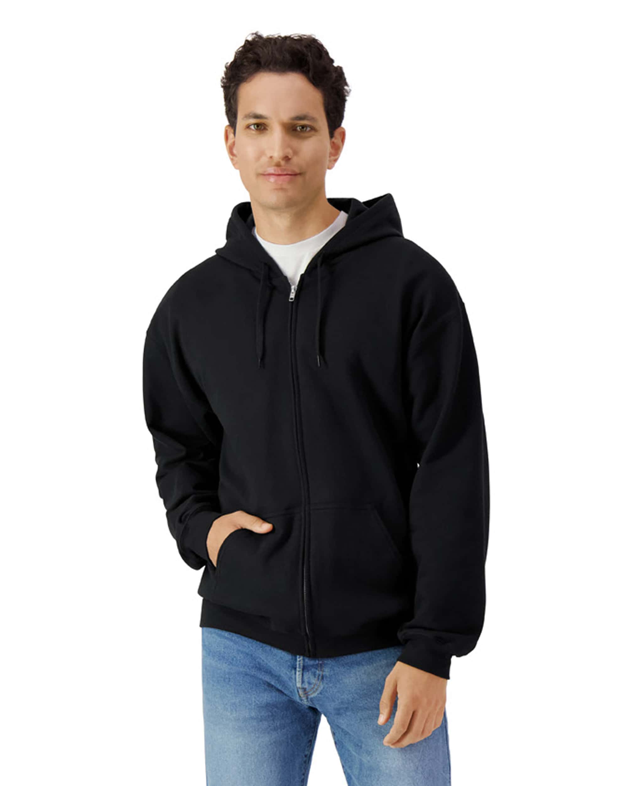 Softstyle® Midweight Fleece Adult Full Zip Hooded Sweatshirt