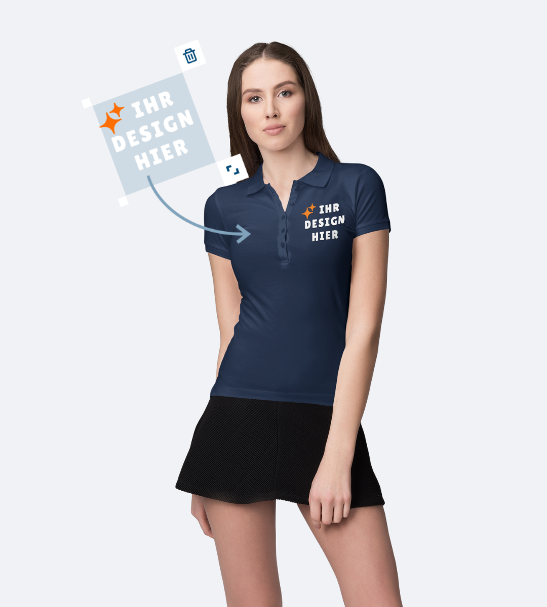 Damen Poloshirts veredeln lassen