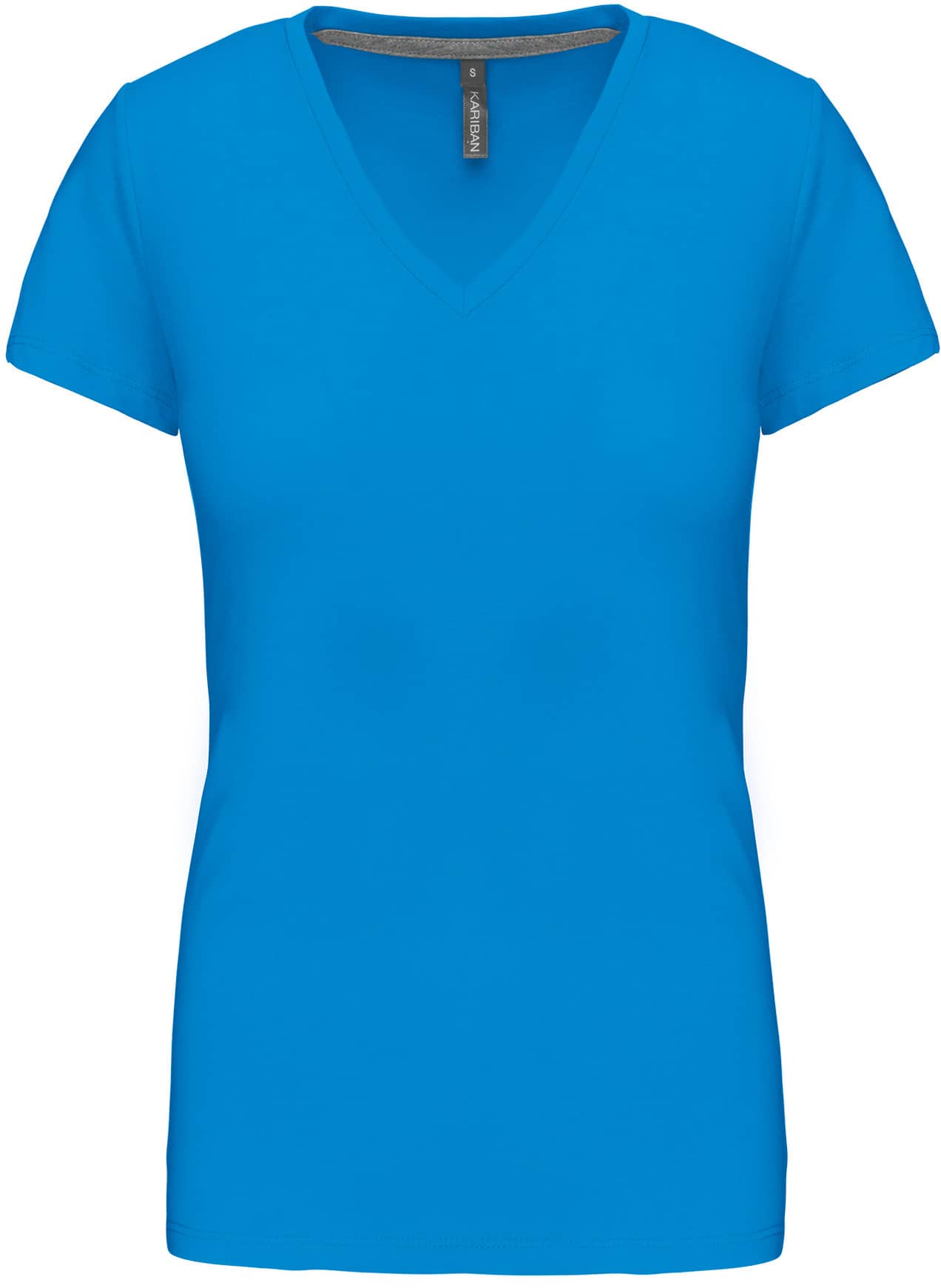 Ladies` Short-sleeved V-Neck T-Shirt