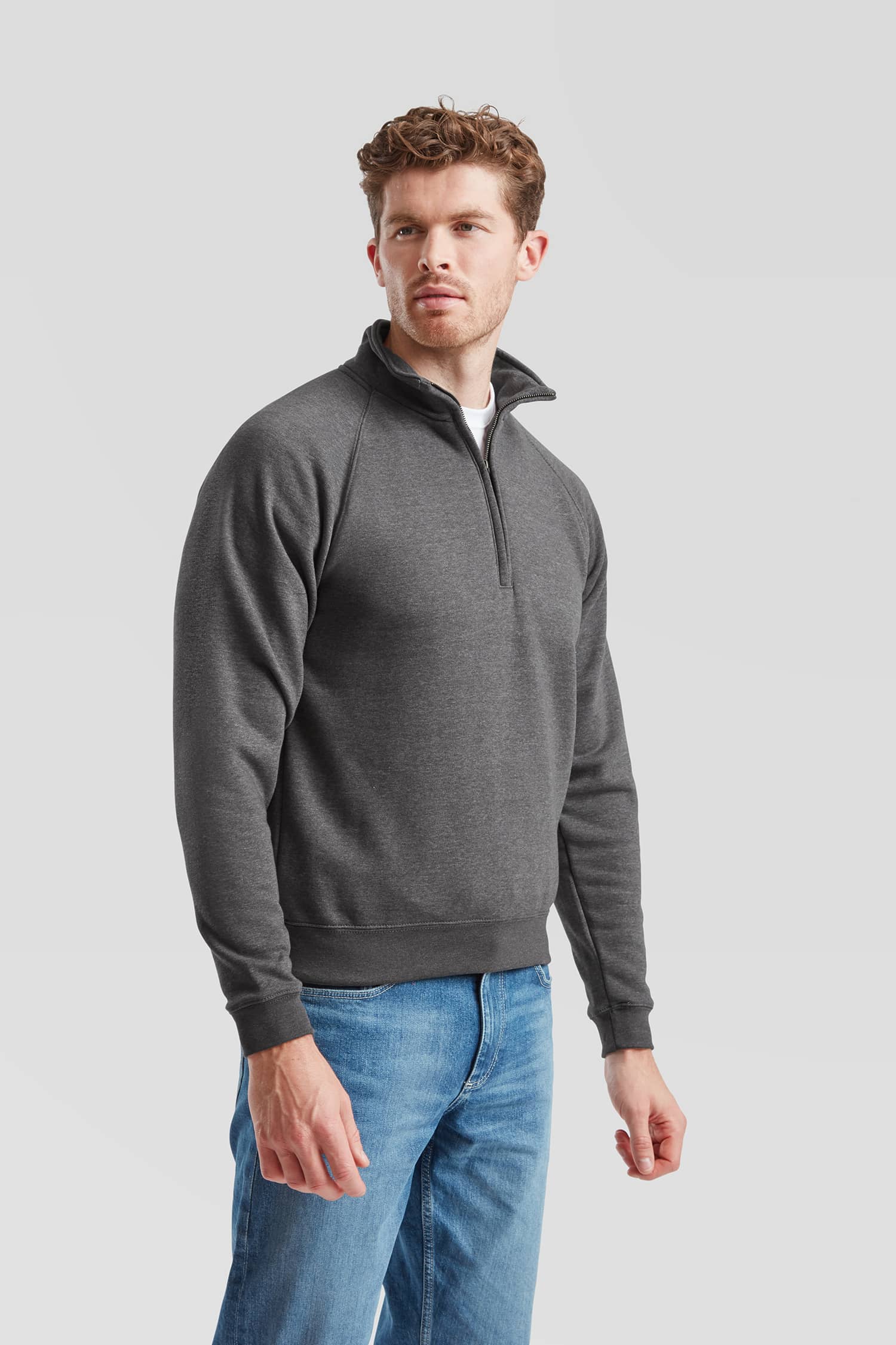 Premium Zip Neck Raglan Sweat