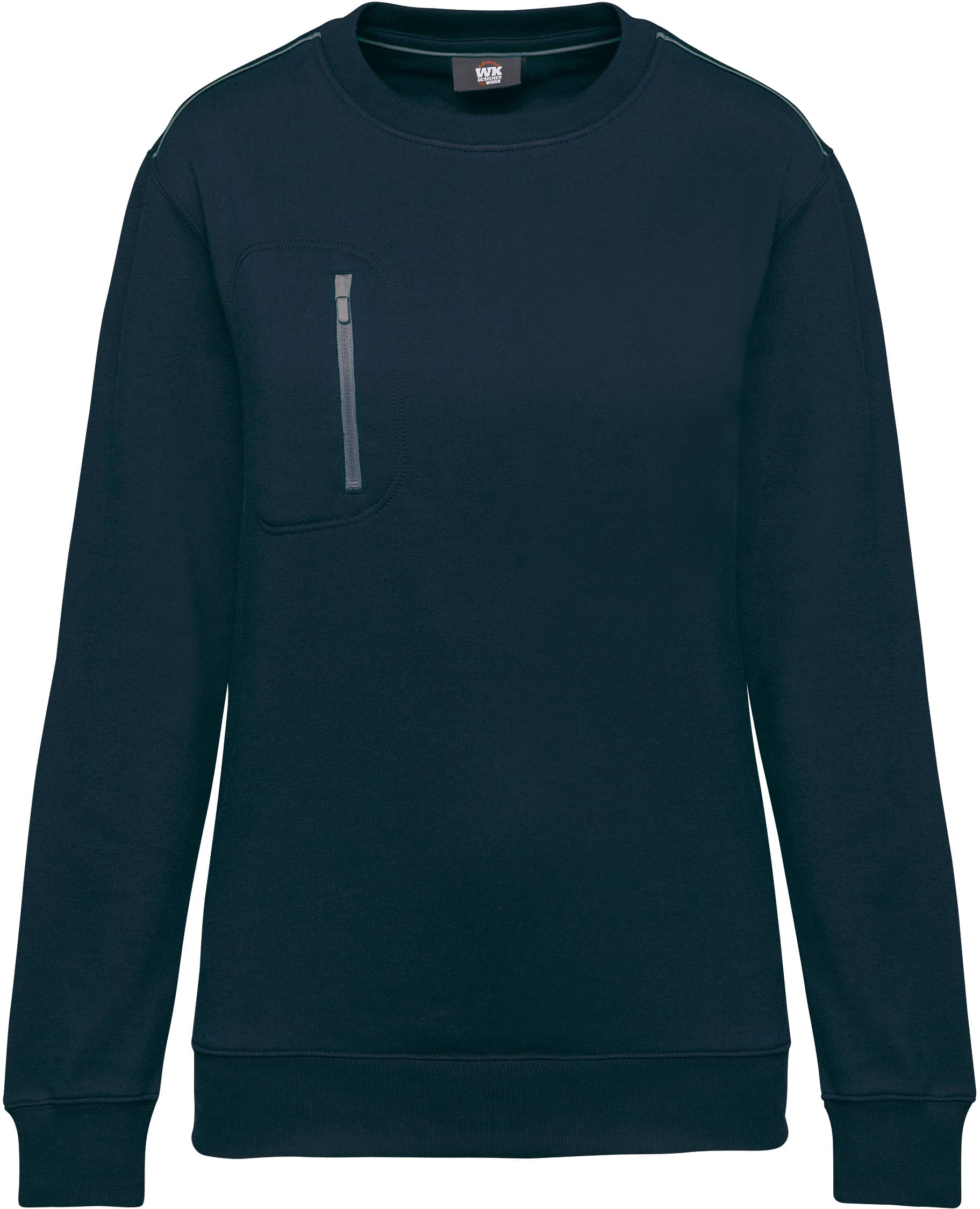 Day To Day Unisex-Sweatshirt mit kontrastfarbener Zip-Tasche