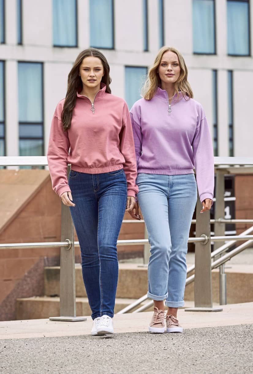 Women´s Cropped 1/4 Zip Sweat