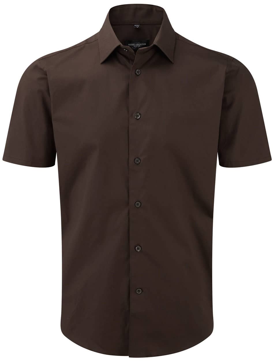 Men's Short Sleeve Fitted Stretch Shirt
