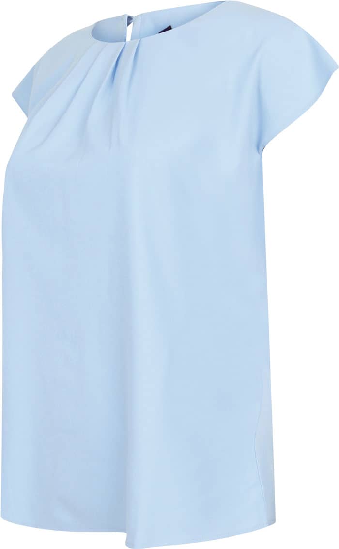 Ladies´ Pleat Front Short Sleeve Blouse