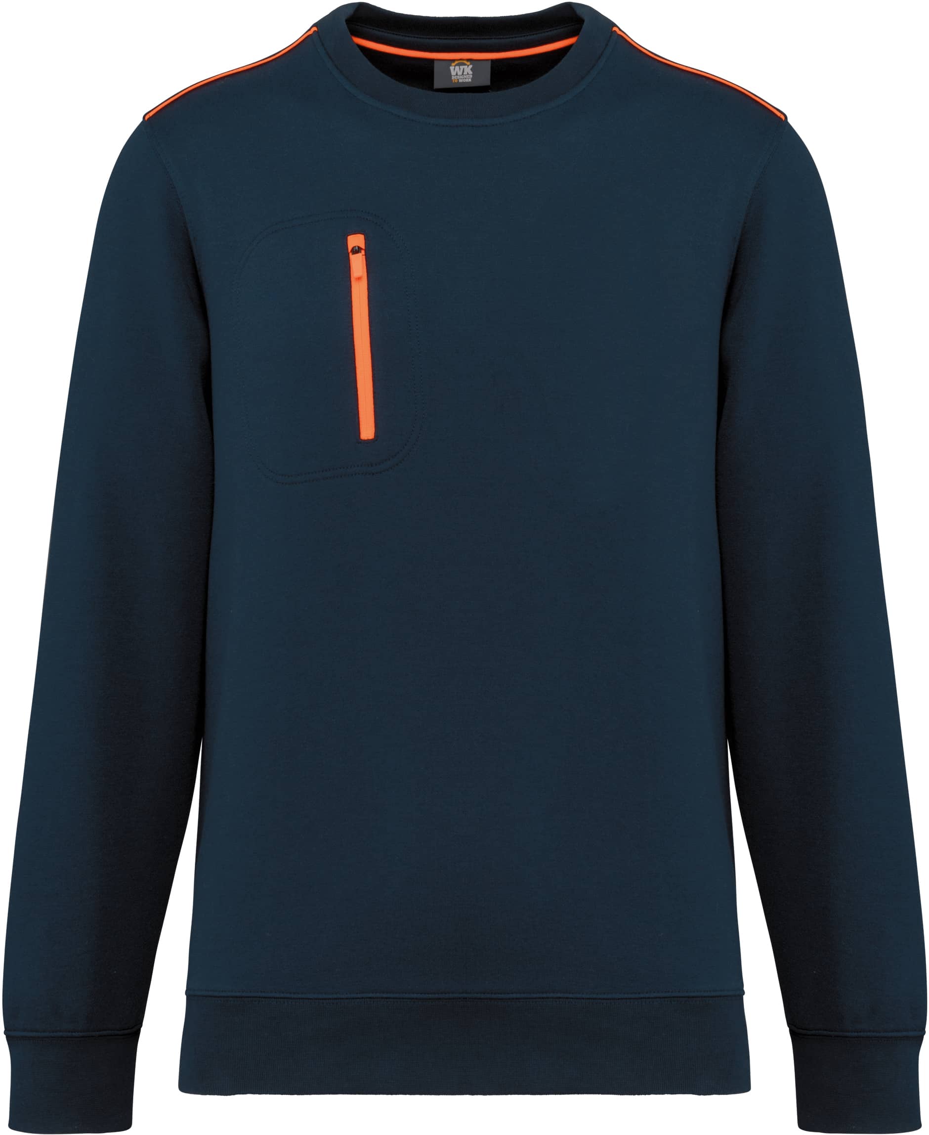 Day To Day Unisex-Sweatshirt mit kontrastfarbener Zip-Tasche