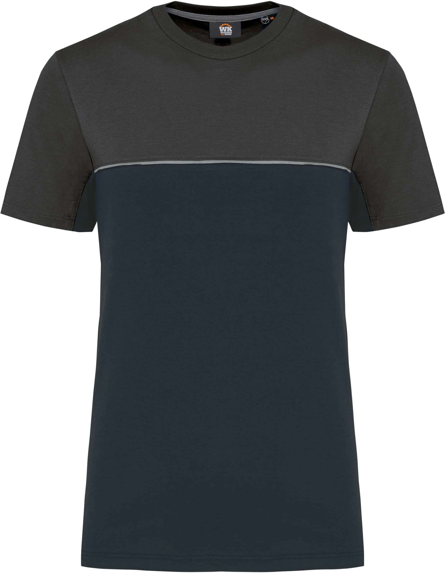Zweifarbiges umweltfreundliches Unisex-T-Shirt mit kurzen Ärmeln