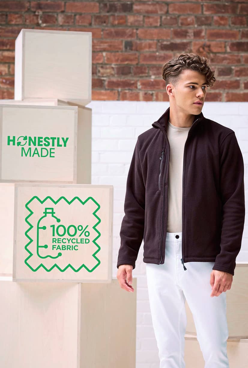 Honestly Made Recycled Full Zip Fleece Jacket