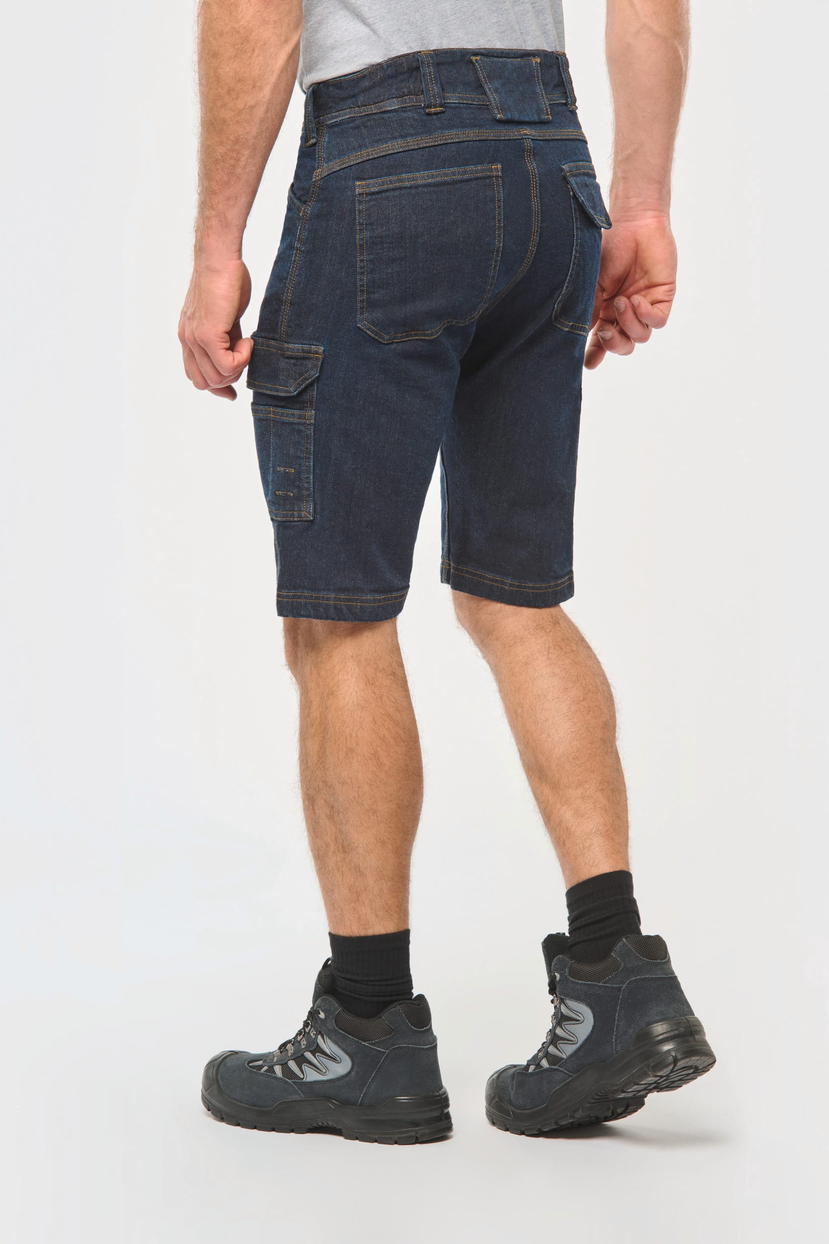 Denim-Bermuda-Shorts mit mehreren Taschen für Herren