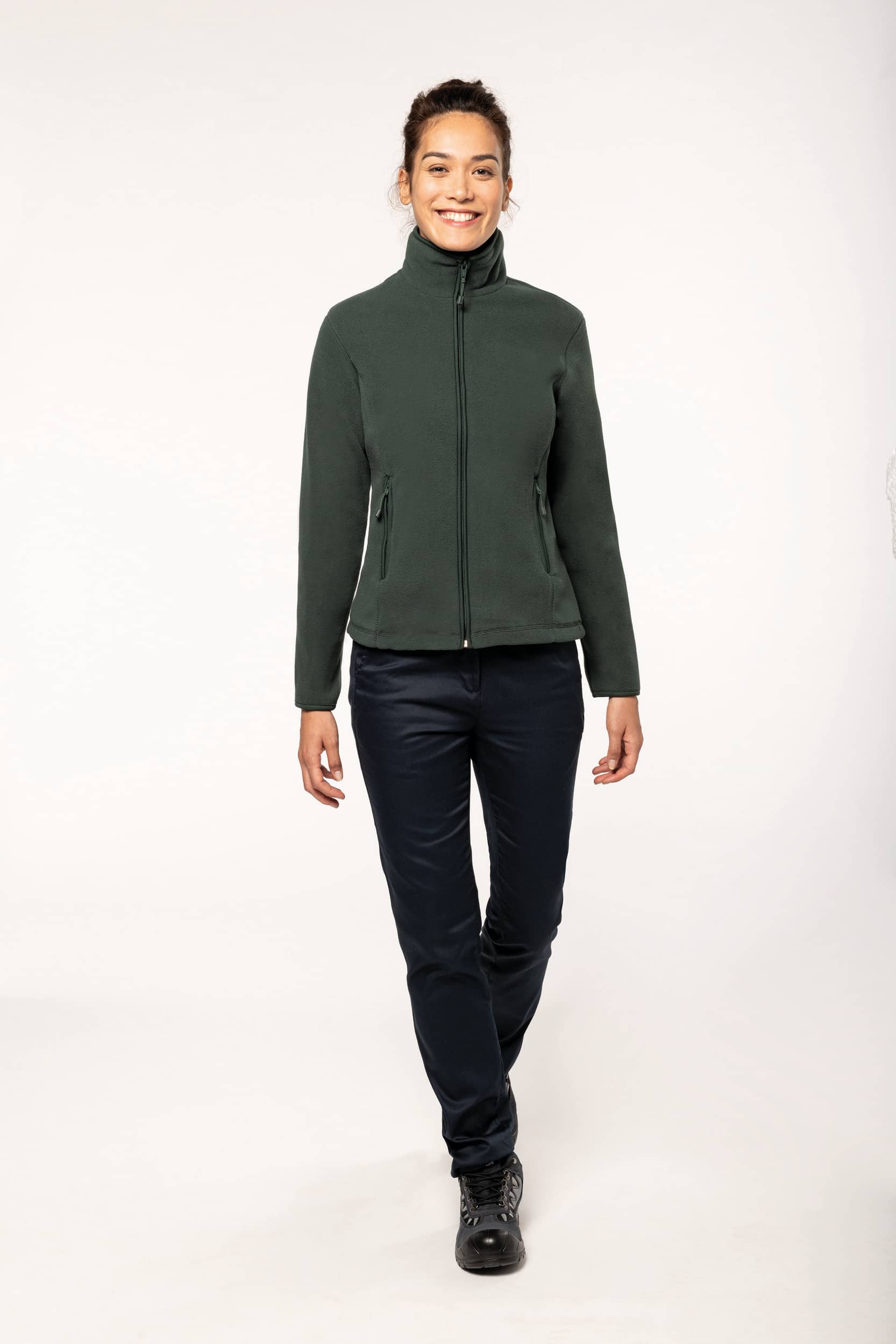 Mikrofleece-Jacke mit Reißverschluss für Damen