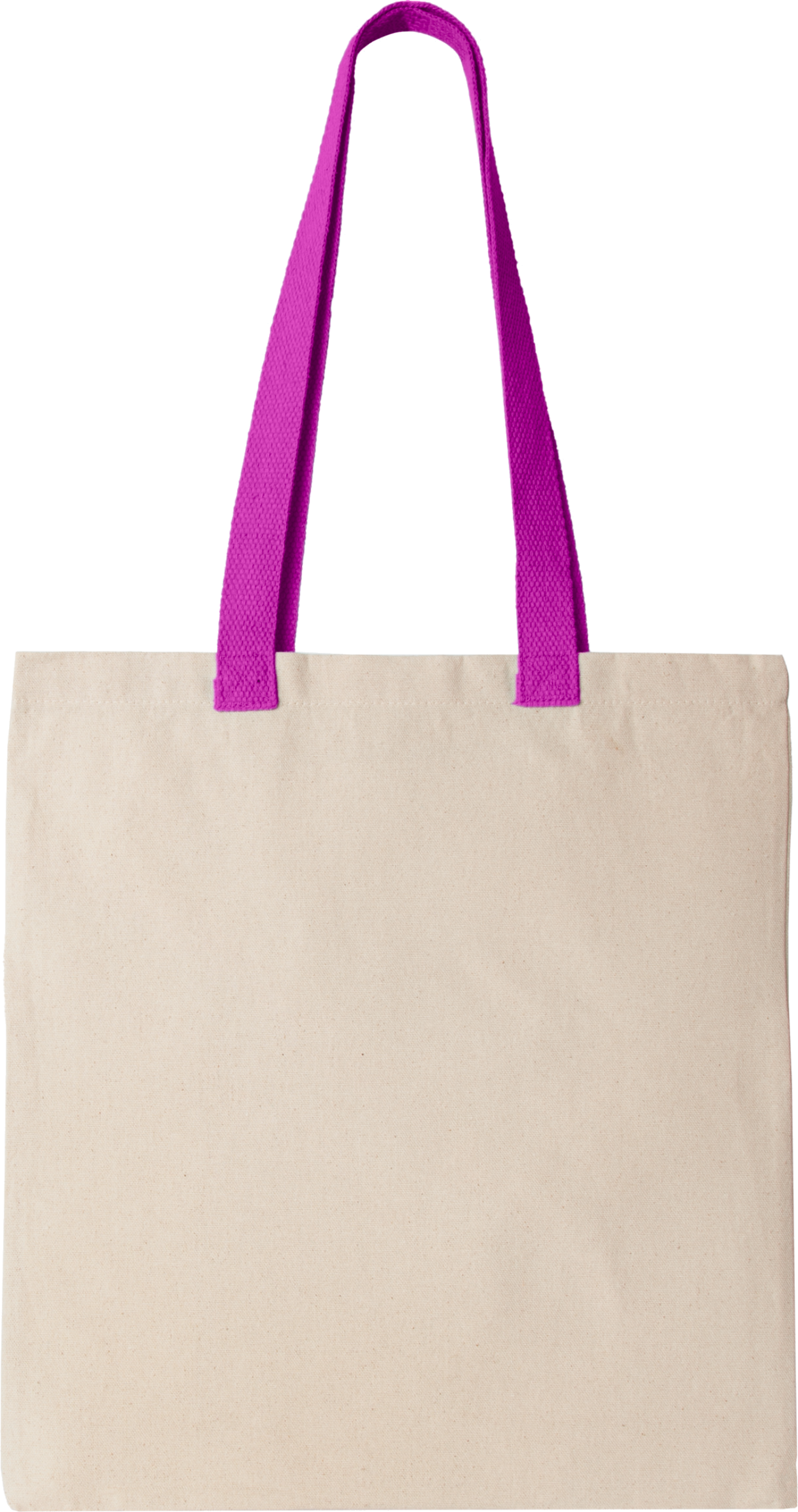 Flache Shoppingtasche aus Tuch mit kontrastfarbenem Griff